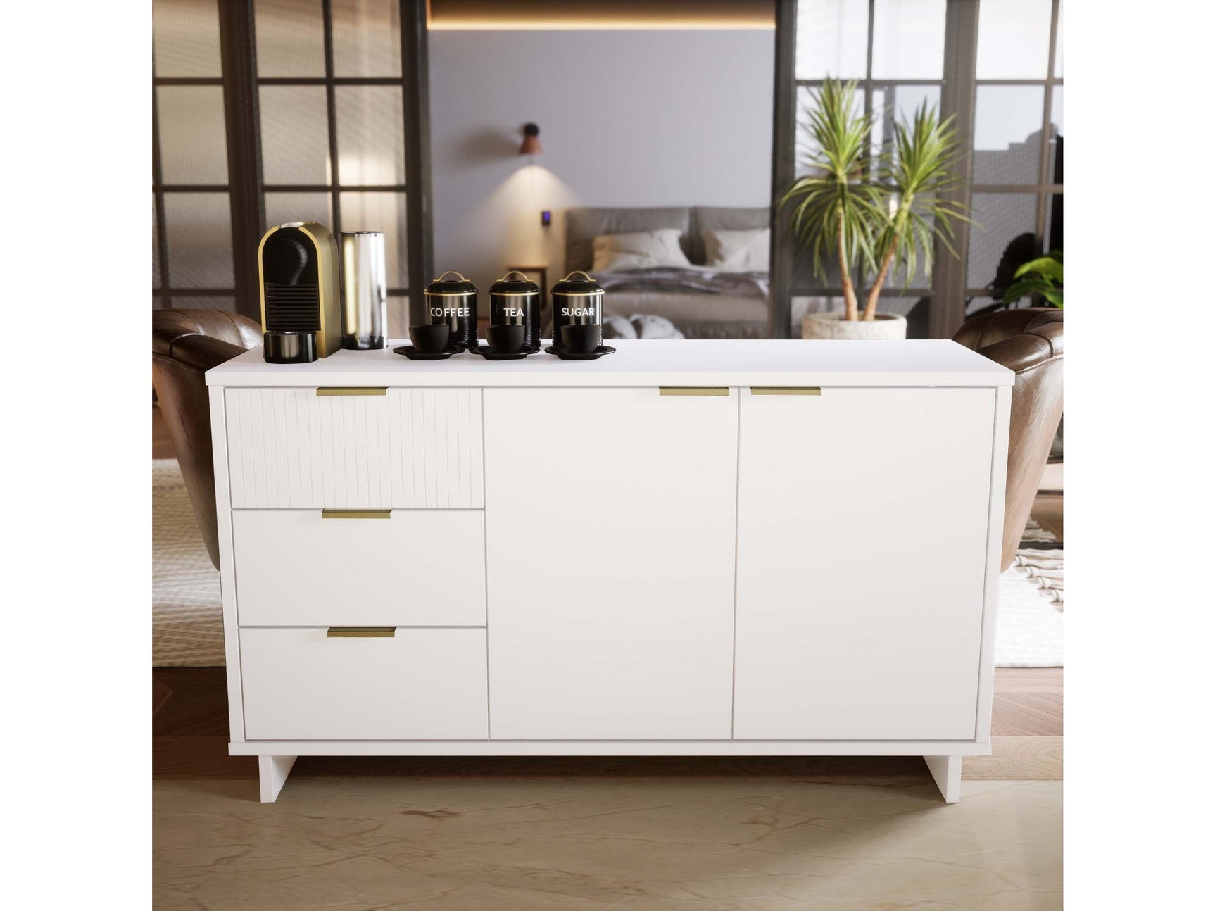 Granville 55.07 Sideboard in White - Ornate Home