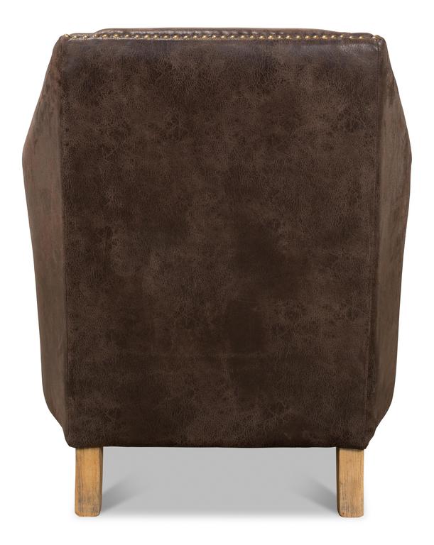 Granville Brown Leather Chair - Ornate Home