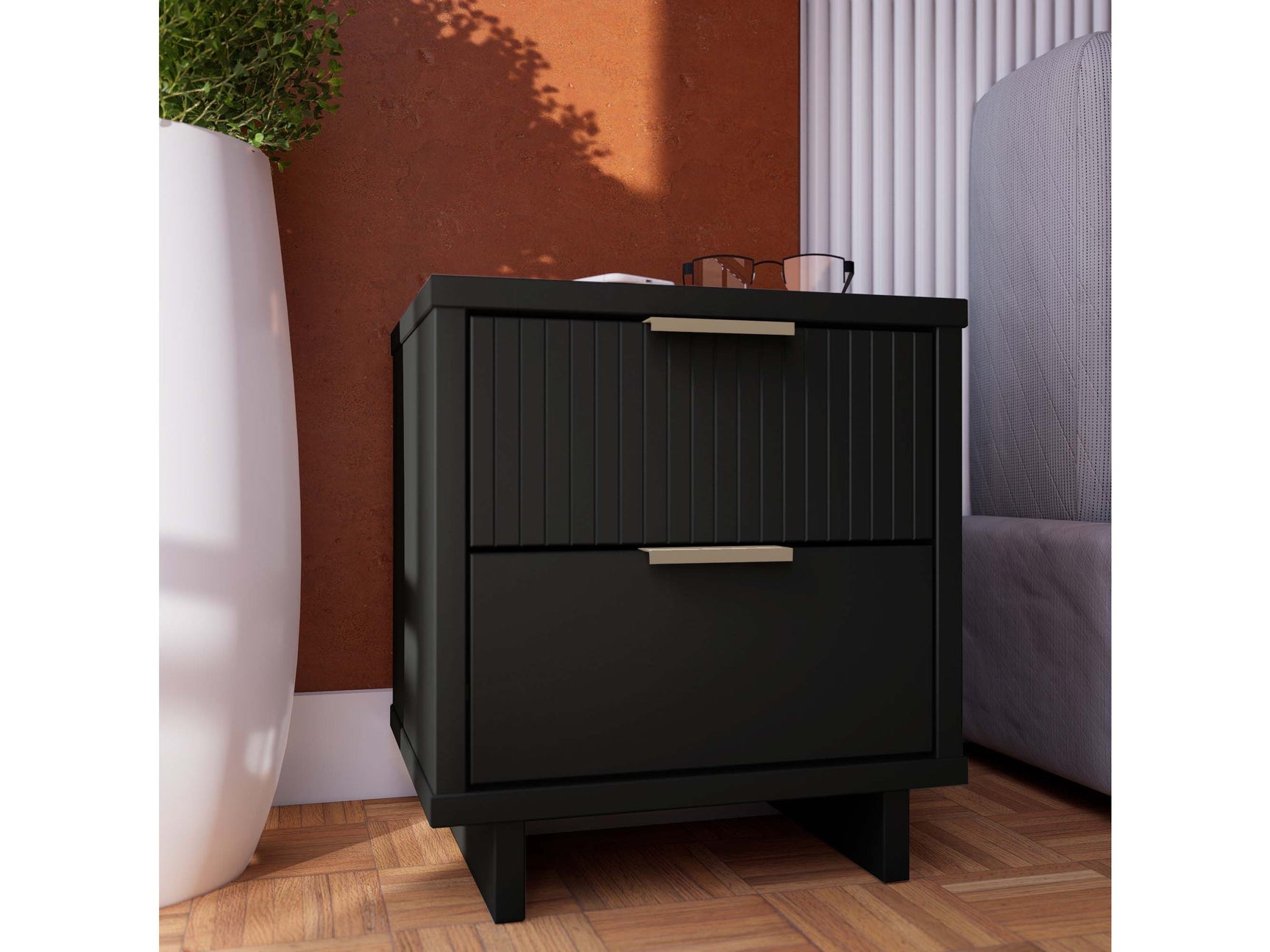 Granville Nightstand 2.0 in Black - Ornate Home