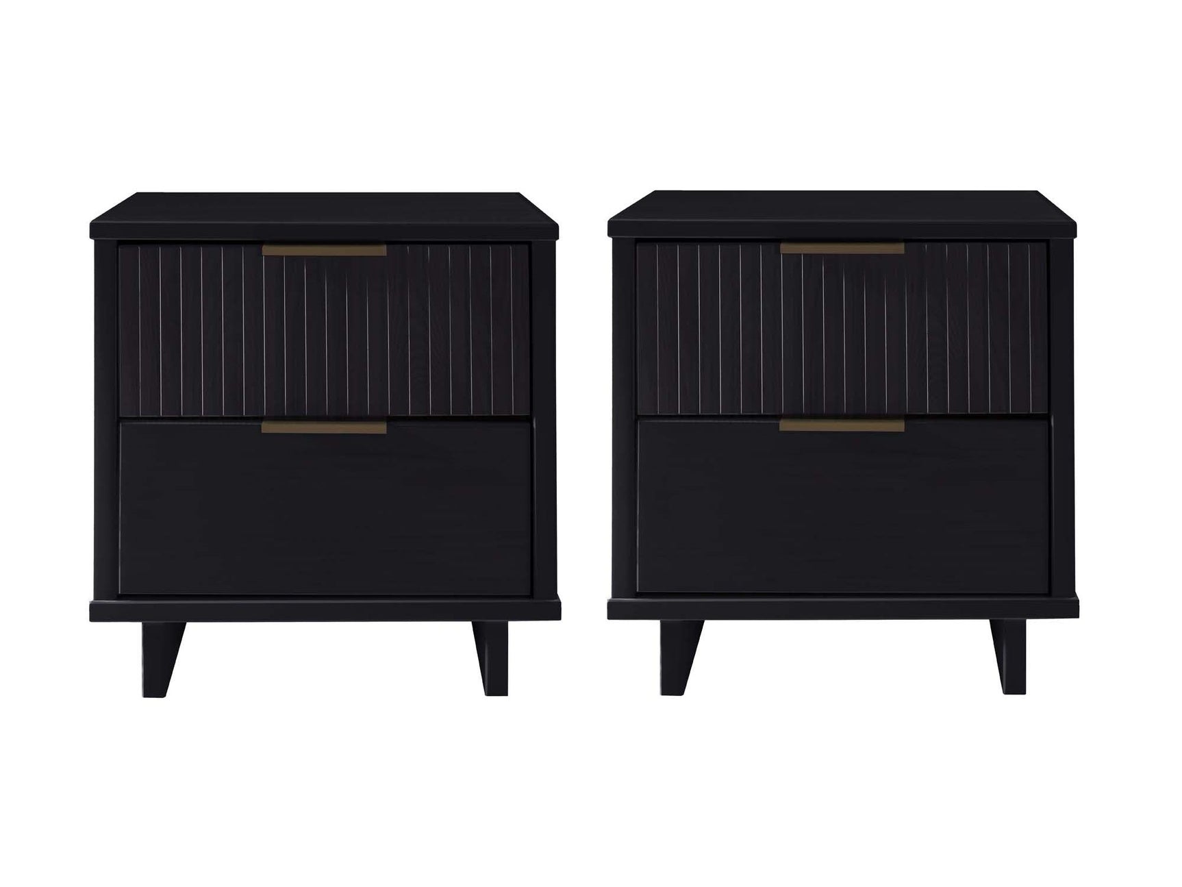 Granville Nightstand 2.0 in Black (set of 2) - Ornate Home