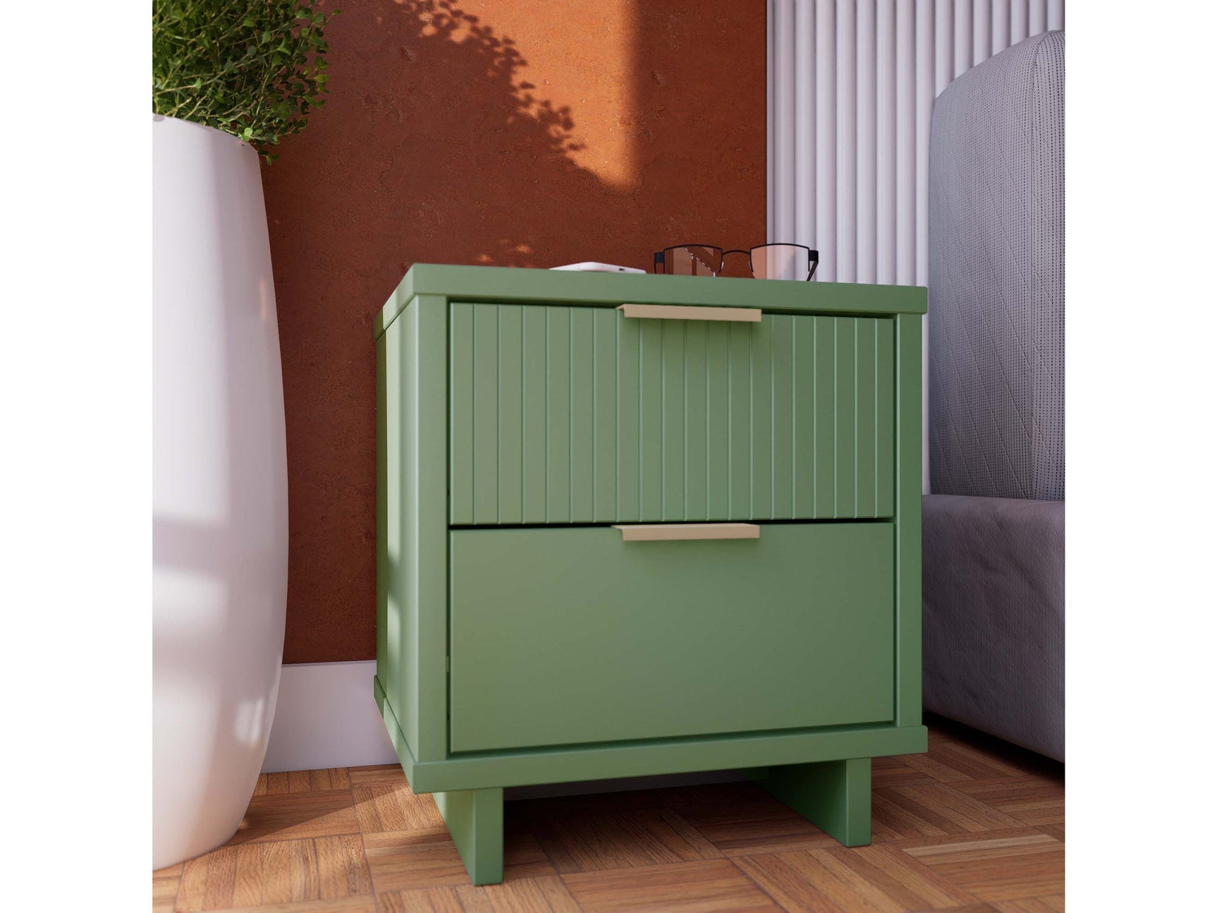 Granville Nightstand 2.0 in Sage Green - Ornate Home