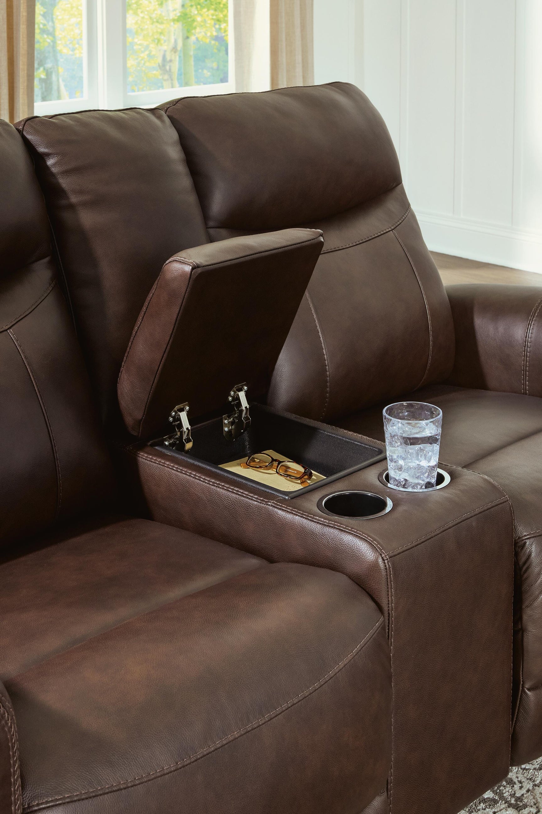 Gravier Cordova Power Reclining Loveseat with Console - Ornate Home