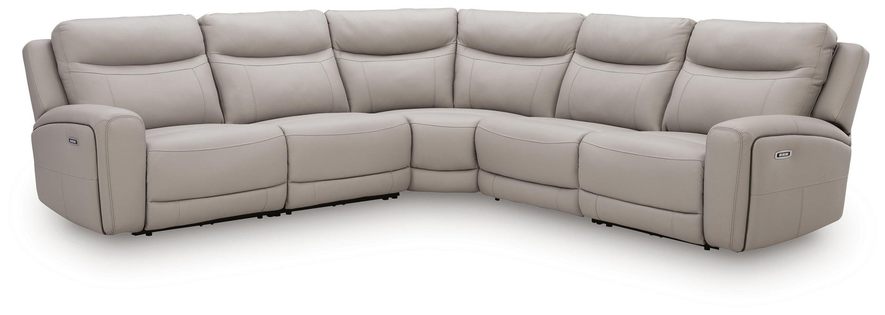 Gravier Gray 5-Piece Power Reclining Sectional - Ornate Home