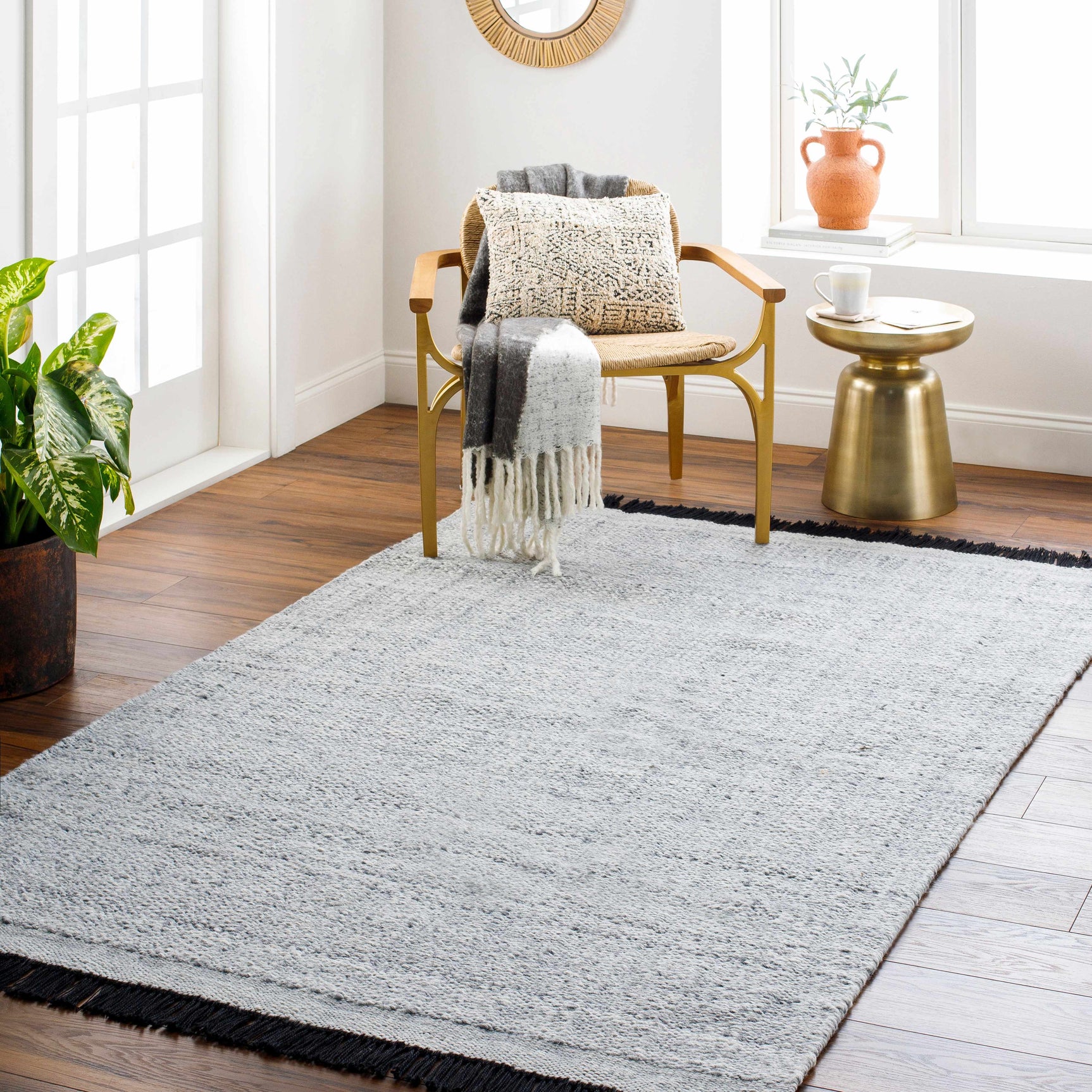 Gray Anane Area Rug - Clearance - Ornate Home