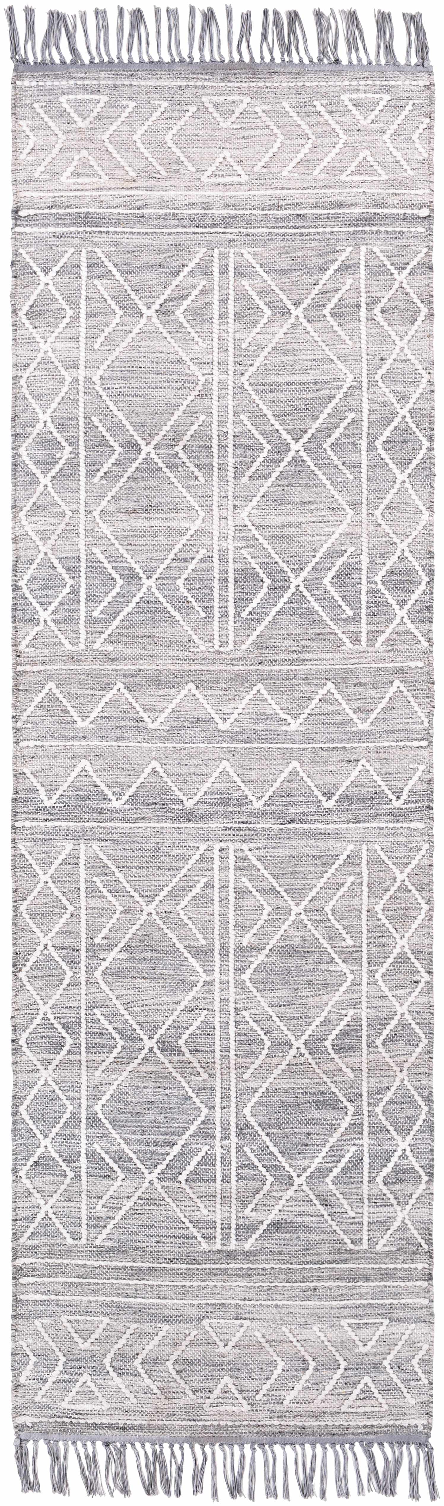 Gray Clintwood Wool Tassel Carpet - Clearance - Ornate Home