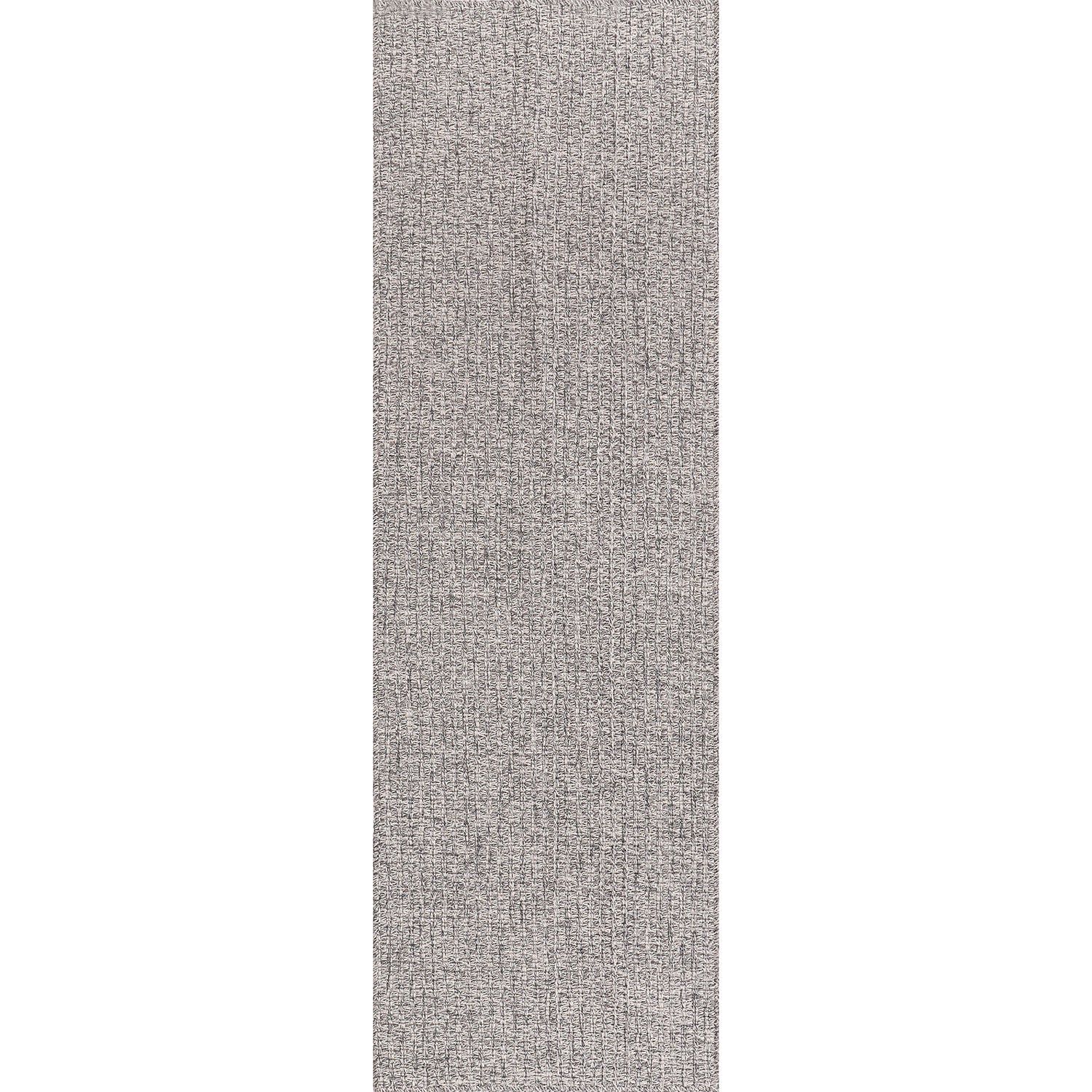 Woolen Gray Easy Jute-Look Rug | Easy Care Indoor & Outdoor