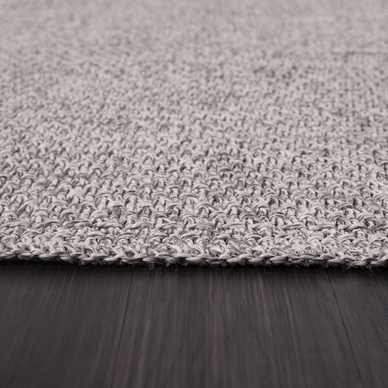 Woolen Gray Easy Jute-Look Rug | Easy Care Indoor & Outdoor
