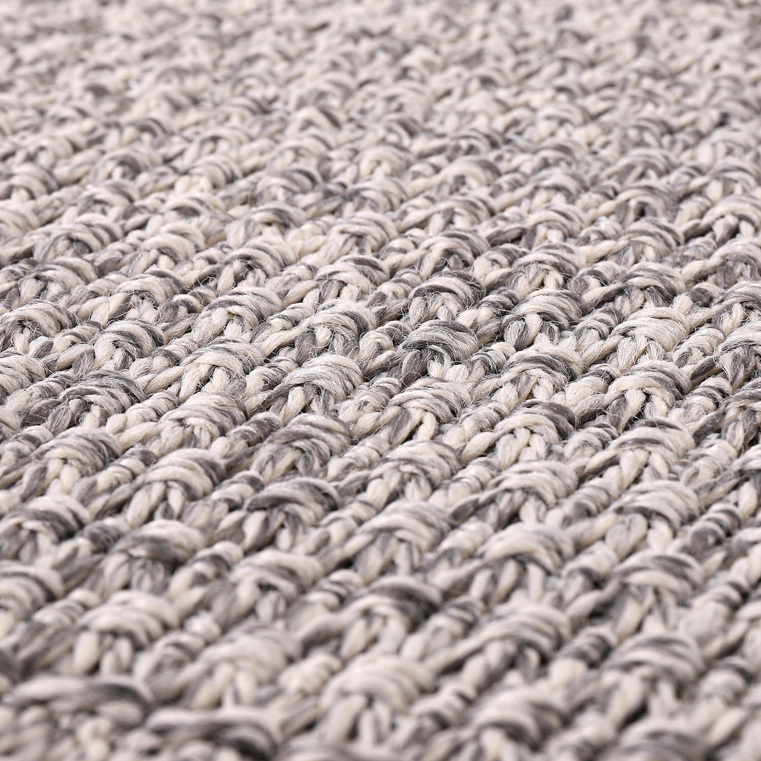 Woolen Gray Easy Jute-Look Rug | Easy Care Indoor & Outdoor