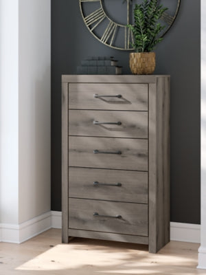 Graystorm Brown Gray Five Drawer Chest - Ornate Home