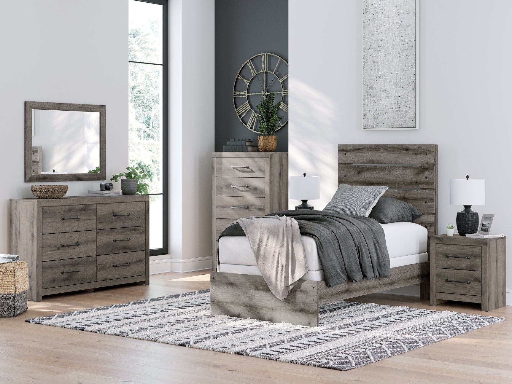 Graystorm Brown Gray Twin Panel Youth Bed (Online Special Price) - Ornate Home