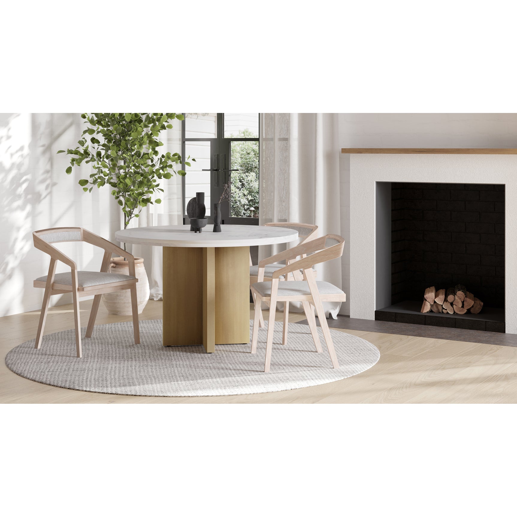 Graze White Dining Table - Ornate Home