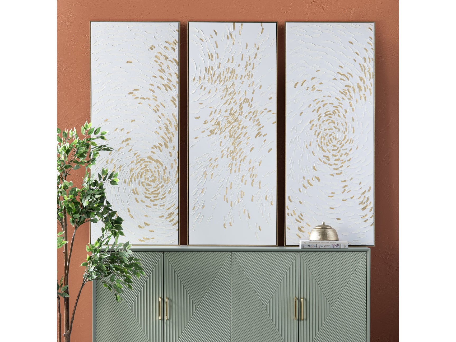 Great Escape White/Gold Canvas