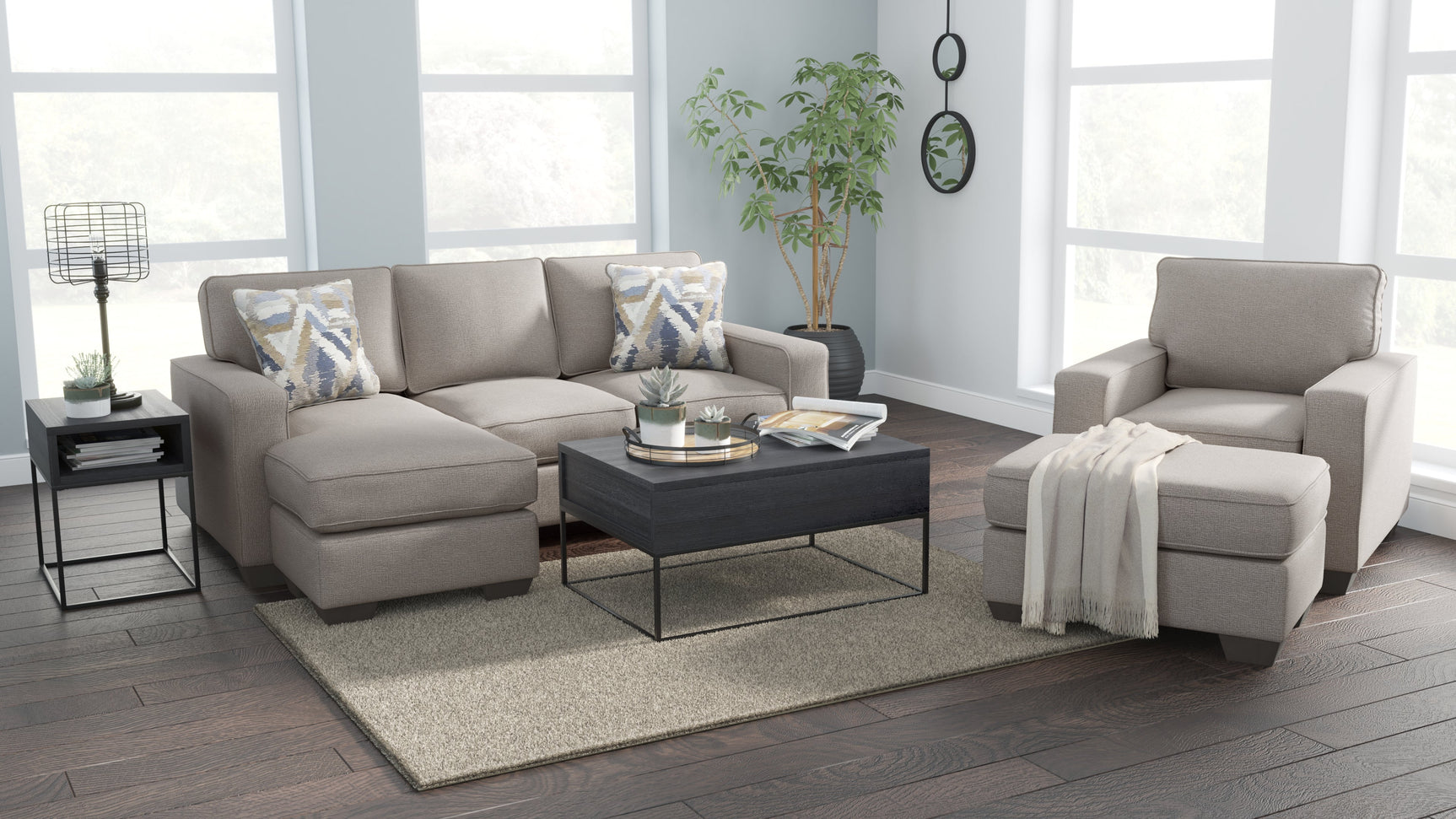 Greaves Stone Sofa Chaise and Chair - Ornate Home