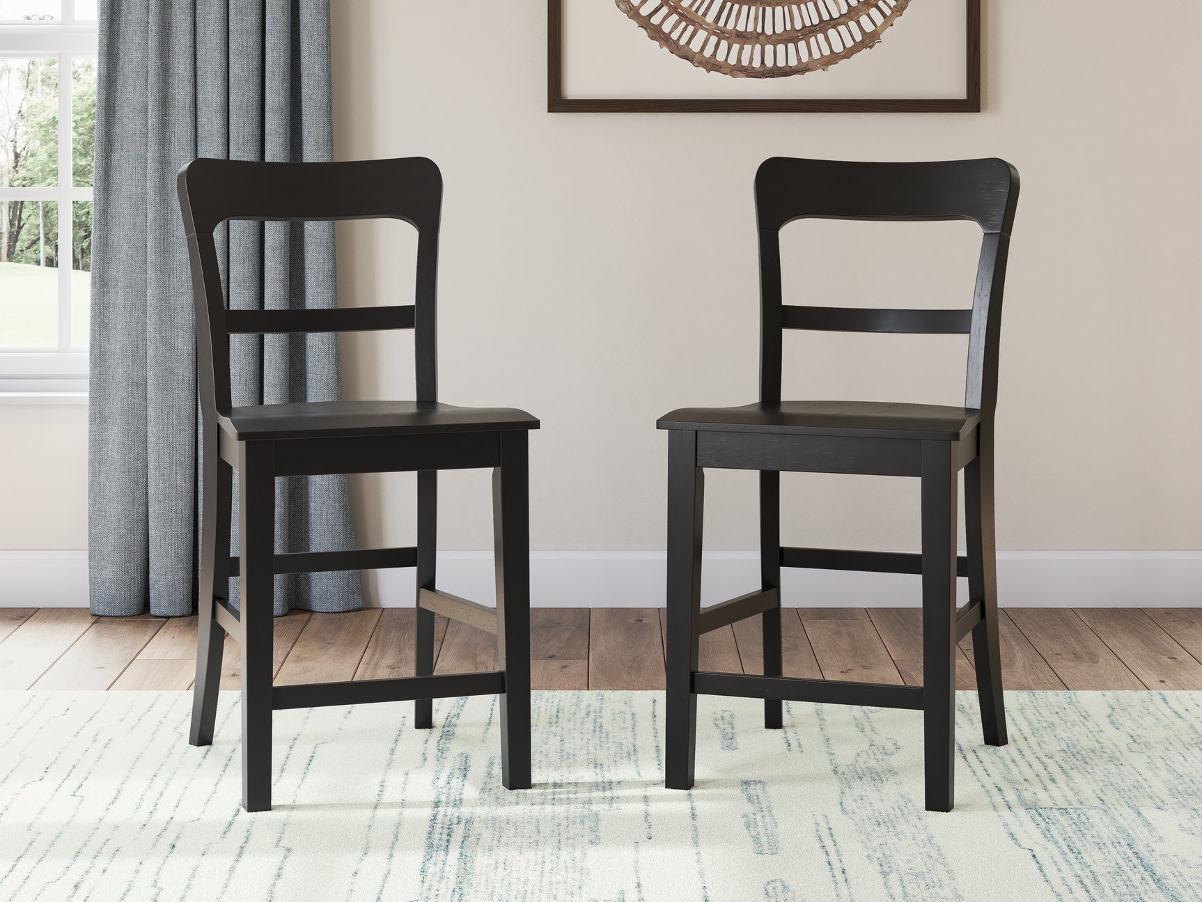 Greddinton Black/Brown Counter Height Dining Table and 6 Barstools (Online Special Price) - Ornate Home