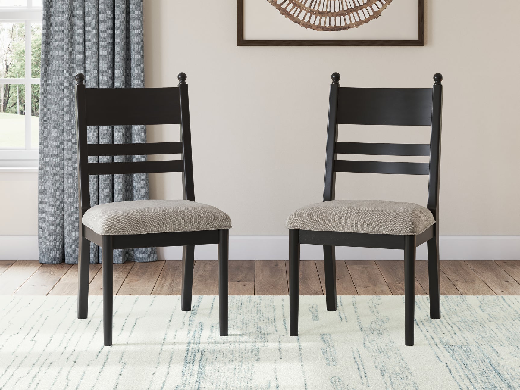 Greddinton Black/Brown Dining Table and 4 Chairs - Ornate Home