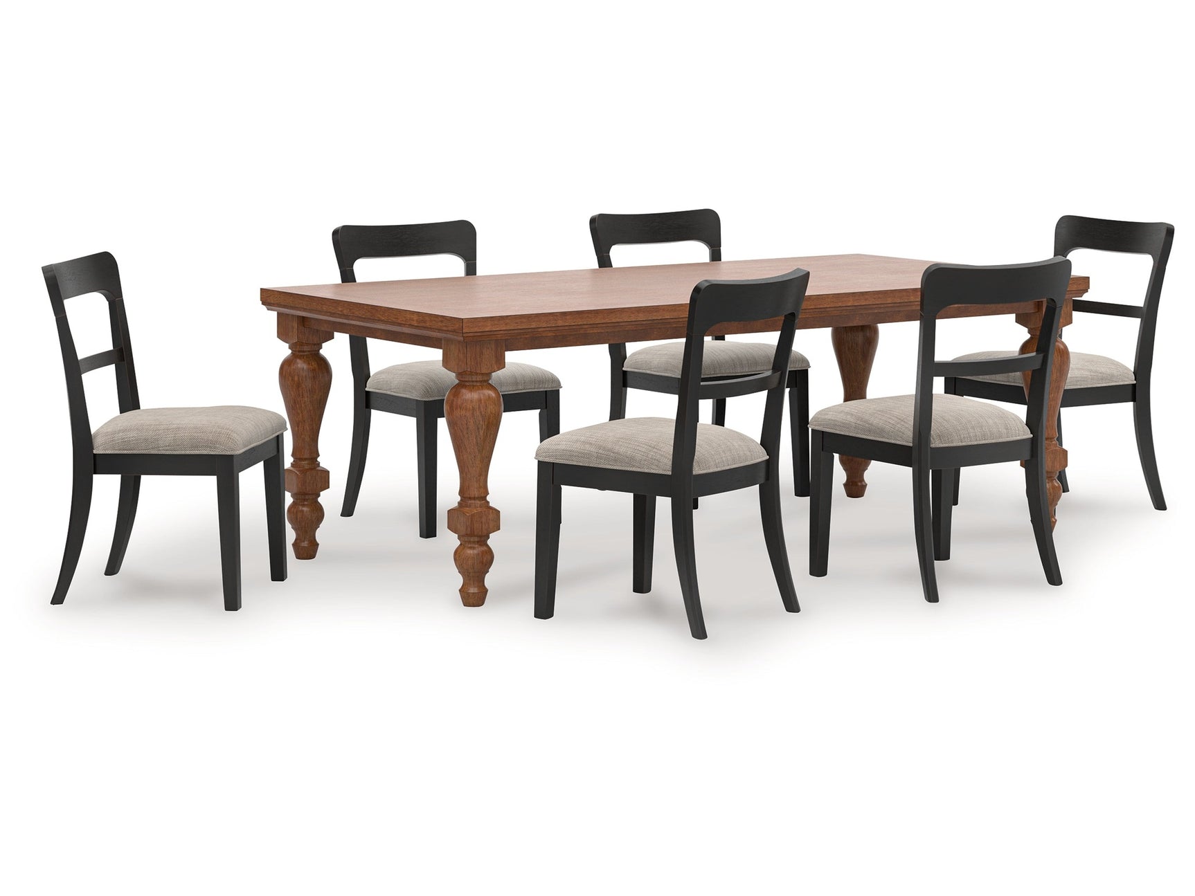 Greddinton Black/Brown Dining Table and 6 Chairs (Online Special Price) - Ornate Home