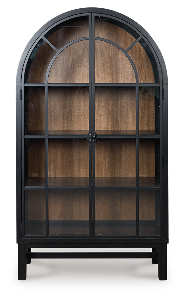 Greddinton Black/Brown Display Cabinet (Online Special Price) - Ornate Home