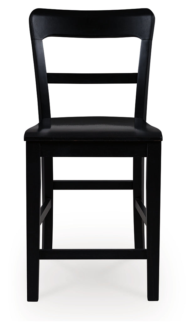Greddinton Black Counter Height Barstool (Set of 2) - Ornate Home