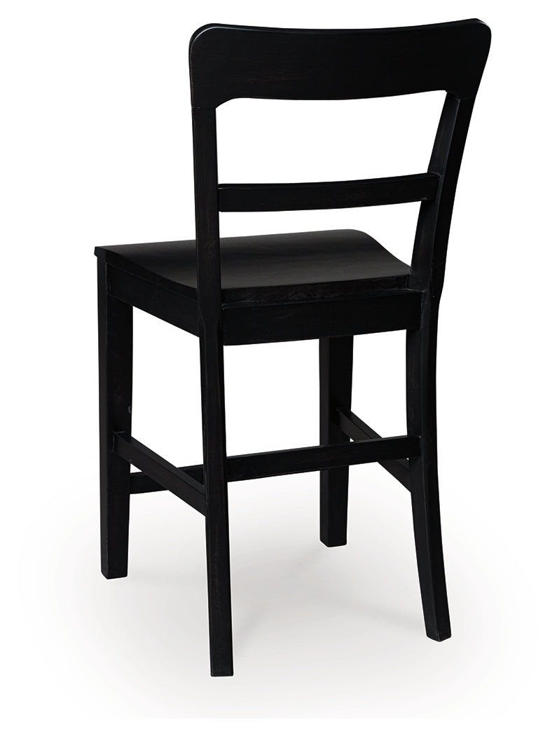 Greddinton Black Counter Height Barstool (Set of 2) - Ornate Home