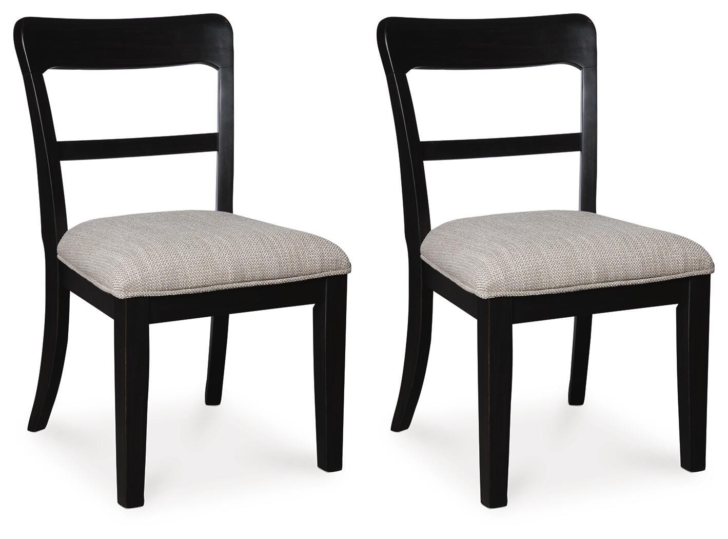 Greddinton Black Dining Upholstered Side Chair (Set of 2) - Ornate Home