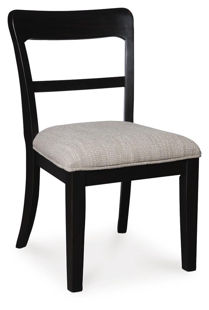 Greddinton Black Dining Upholstered Side Chair (Set of 2) - Ornate Home