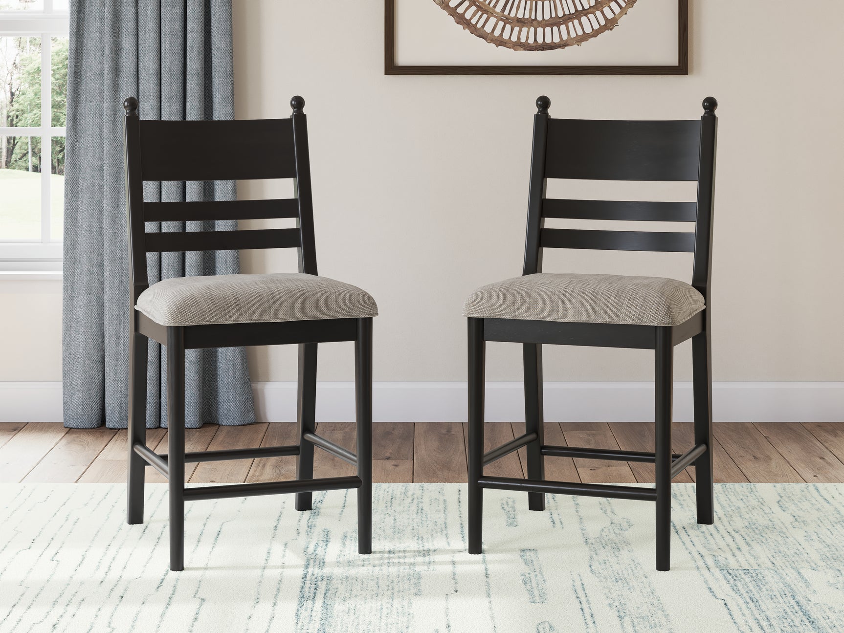 Greddinton Brown/Black Counter Height Dining Table and 6 Barstools (Online Special Price) - Ornate Home