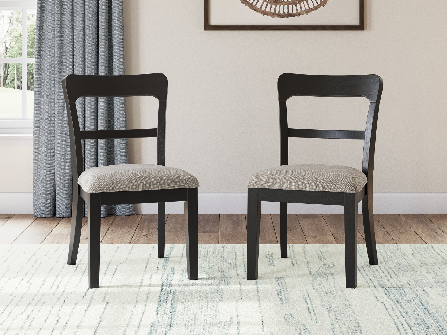 Greddinton Brown/Black Extension Dining Table and 4 Chairs - Ornate Home