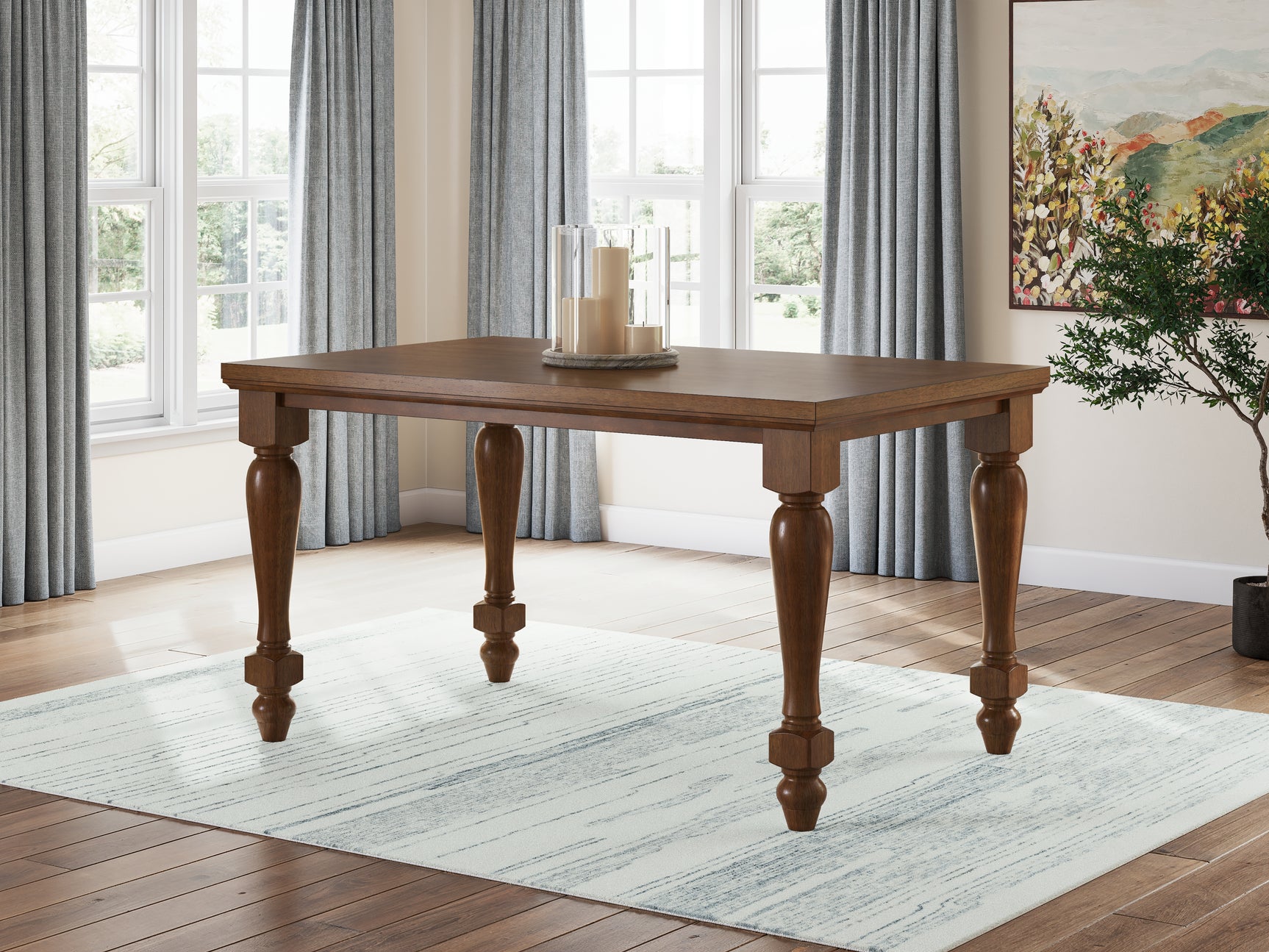 Greddinton Brown Counter Height Dining Table and 6 Barstools (Online Special Price) - Ornate Home