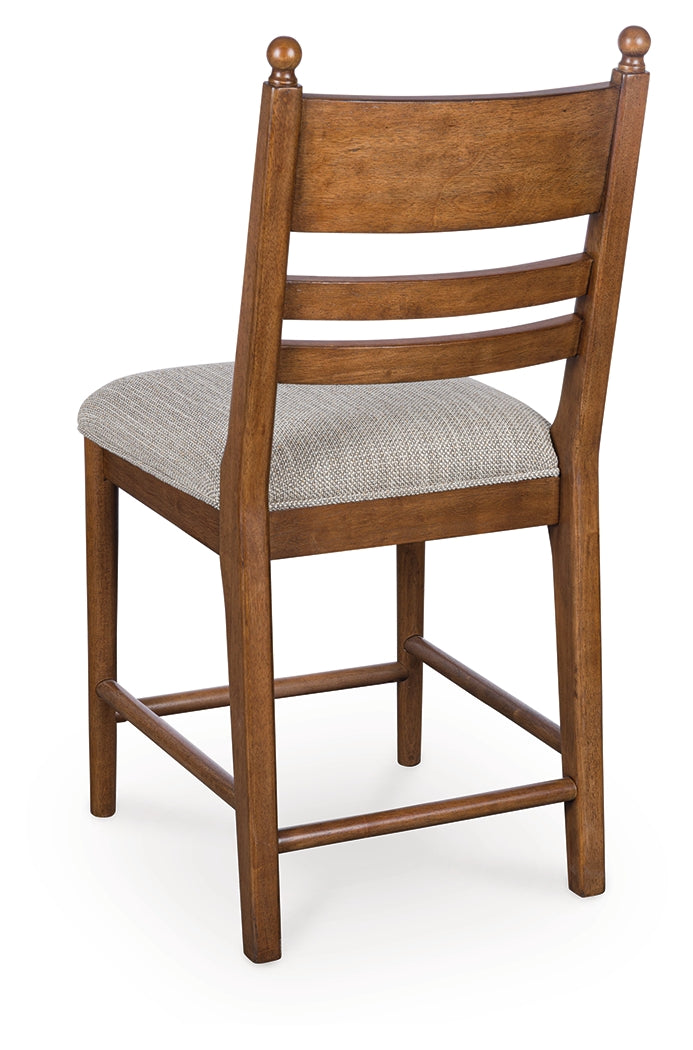 Greddinton Brown Upholstered Barstool (Set of 2) (Online Special Price) - Ornate Home