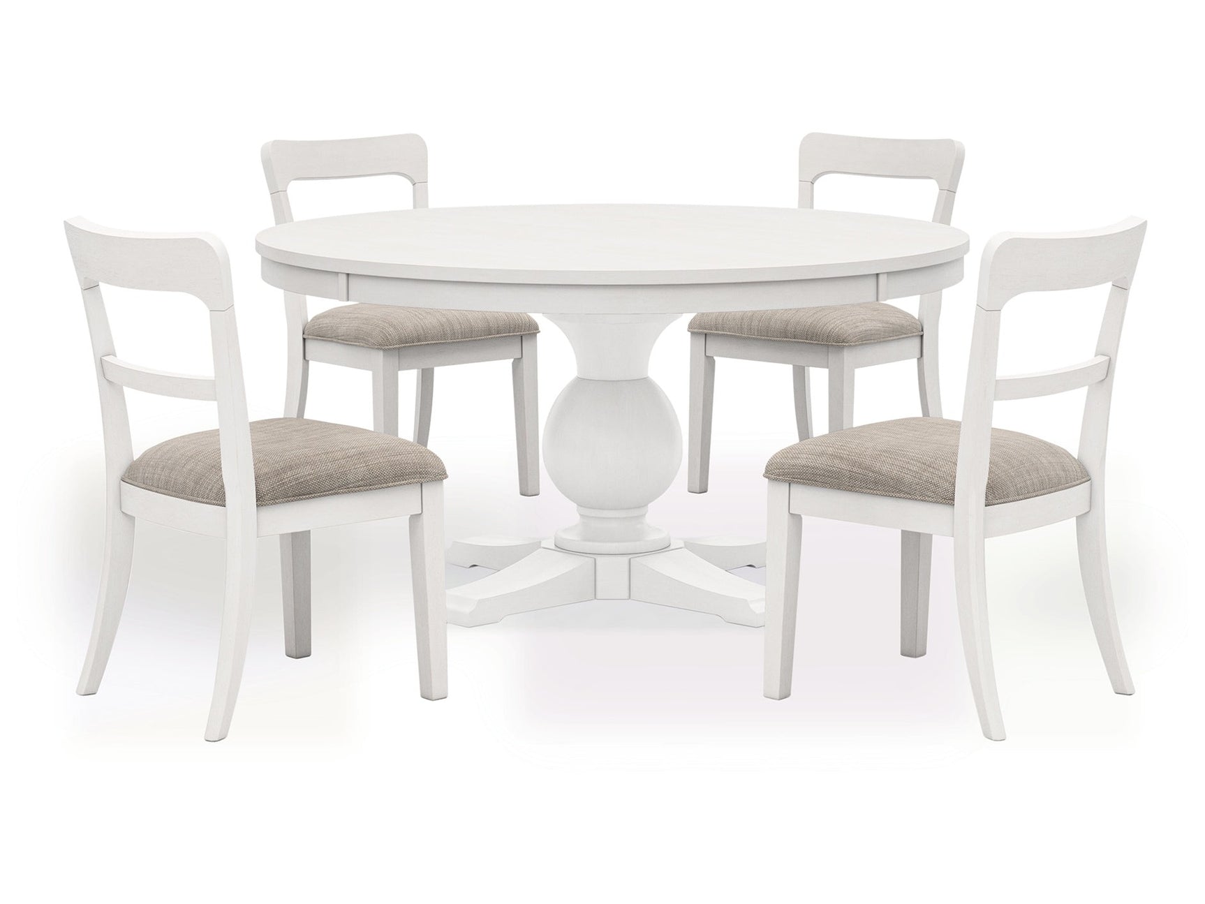 Greddinton White Dining Table and 4 Chairs - Ornate Home