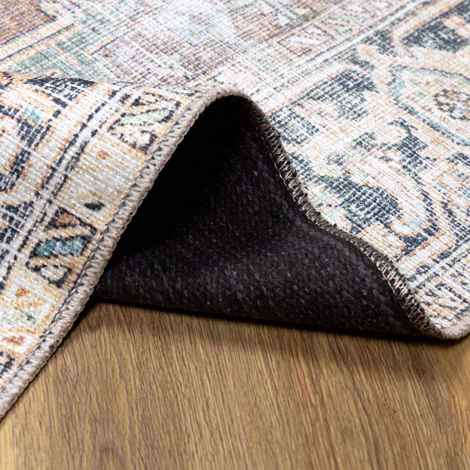 Green Nisa Tumble Dry Washable Rug - Ornate Home