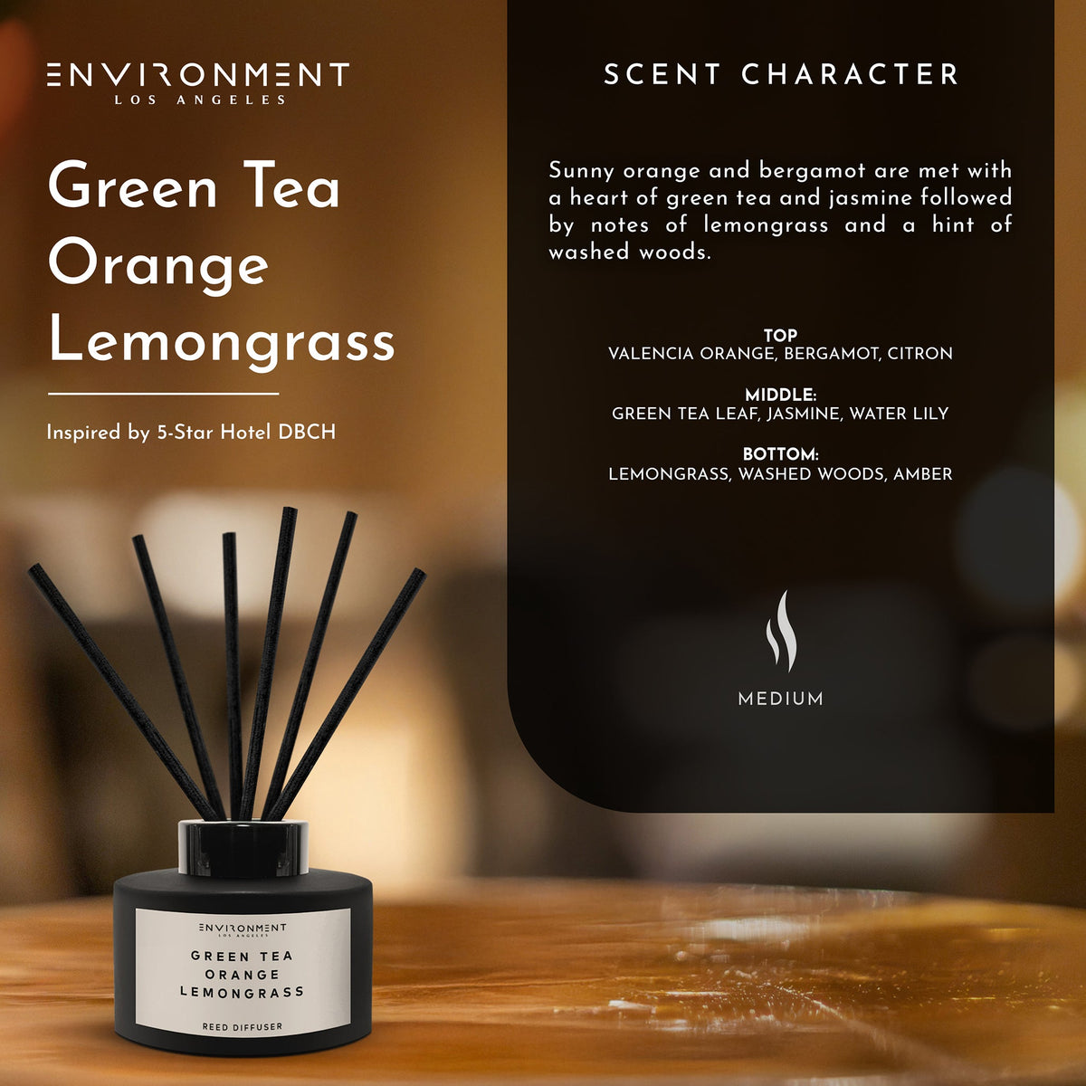 Green Tea | Orange | Lemongrass Diffuser (Inspired by Delano Beach Club Hotel®) - Ornate Home