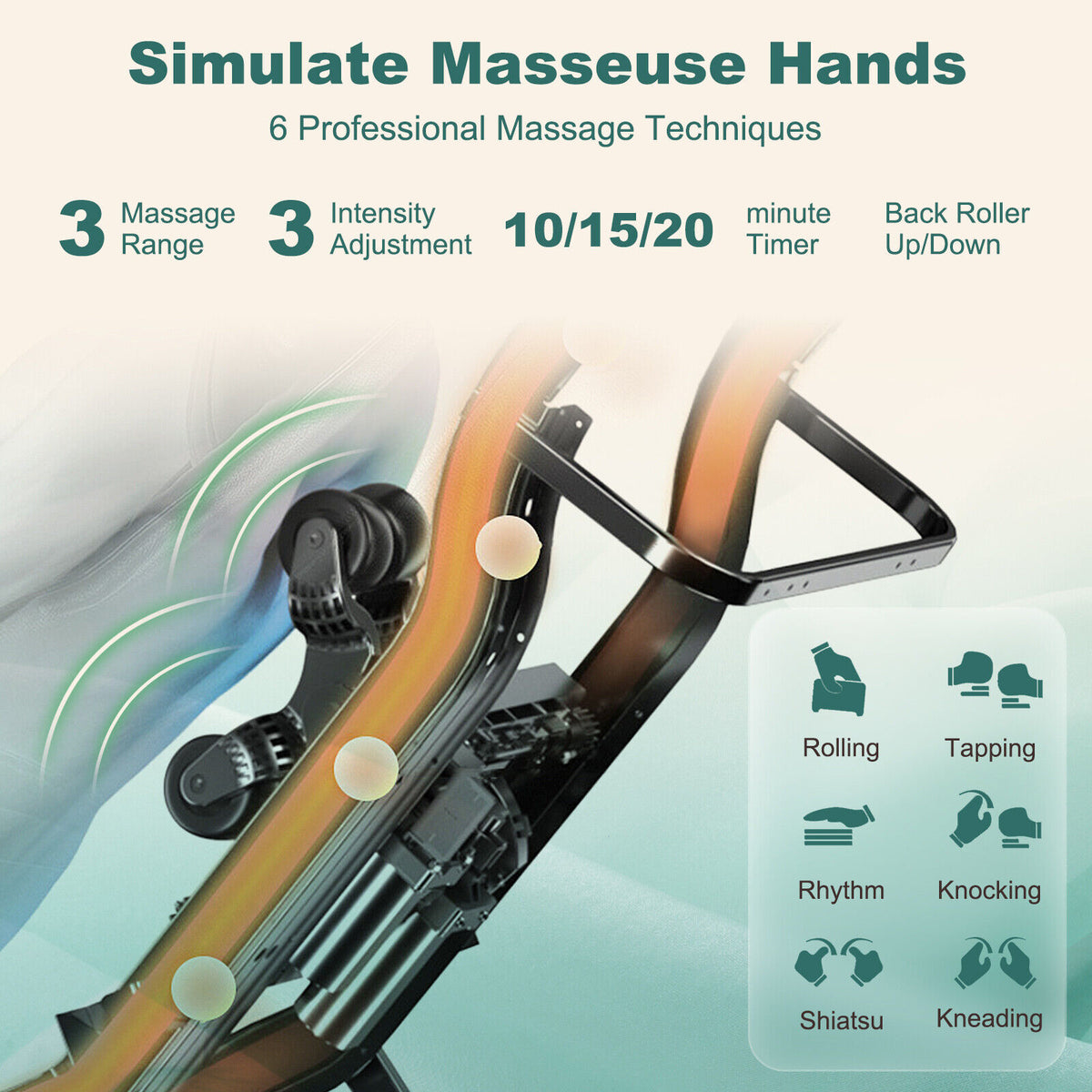 Soothe 26 - Full Body Zero Gravity Massage Chair with Pillow