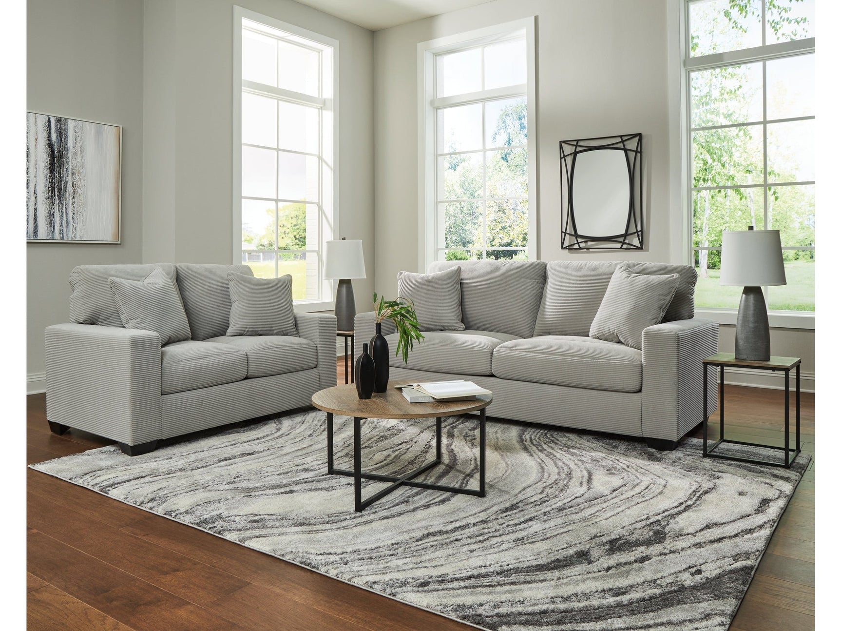 Greenbriar Smoke Sofa and Loveseat (Online Special Price) - Ornate Home