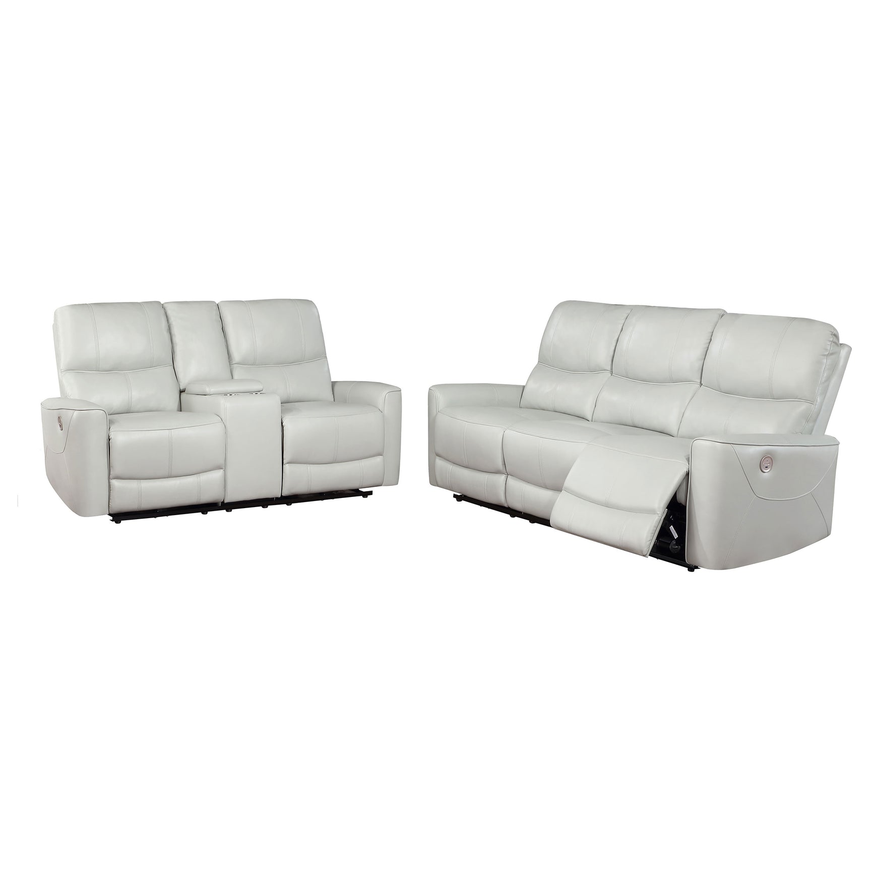 Greenfield Ivory 2-piece Power Reclining Sofa Set - Ornate Home
