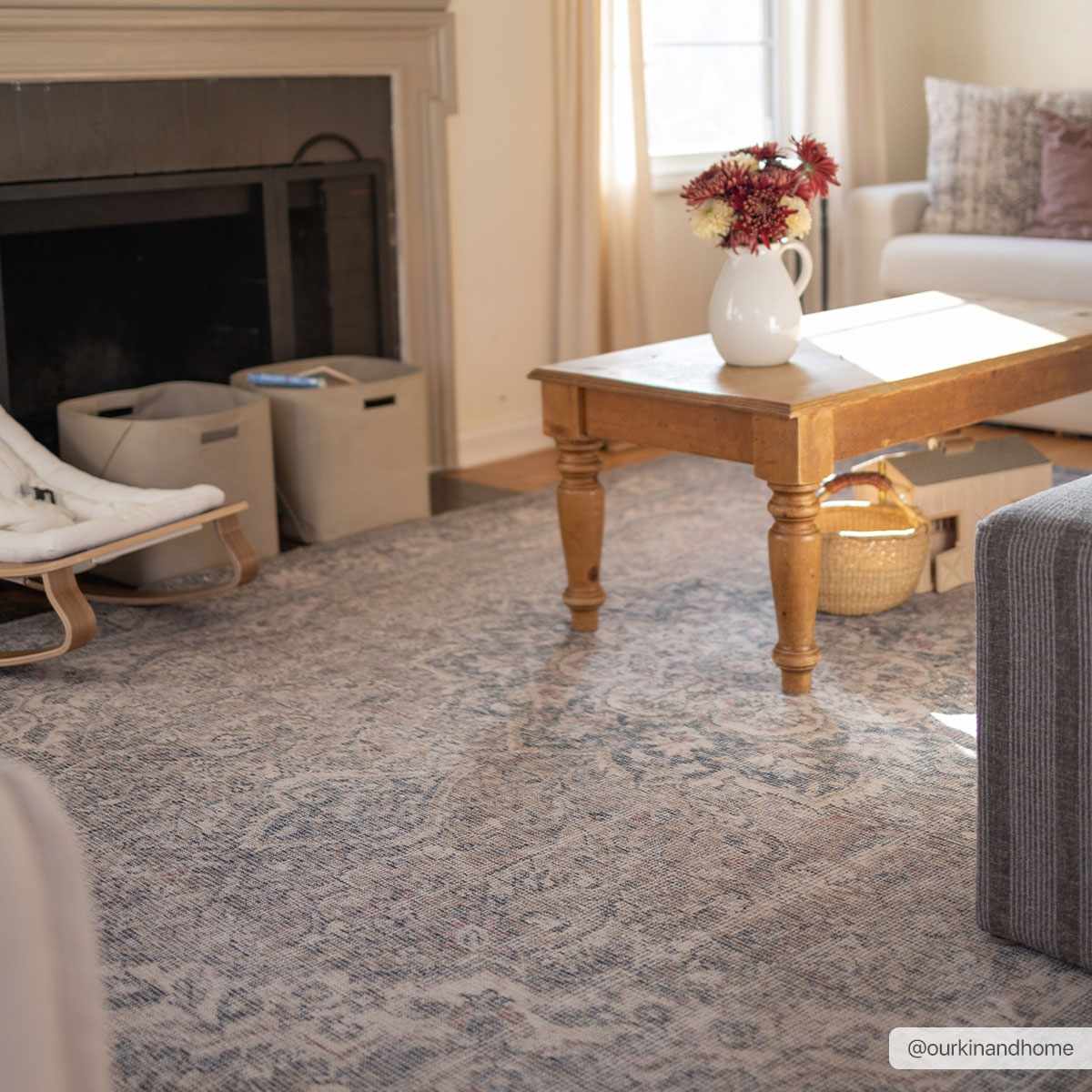 Greenpoint Dusty Blue Washable Rug - Ornate Home