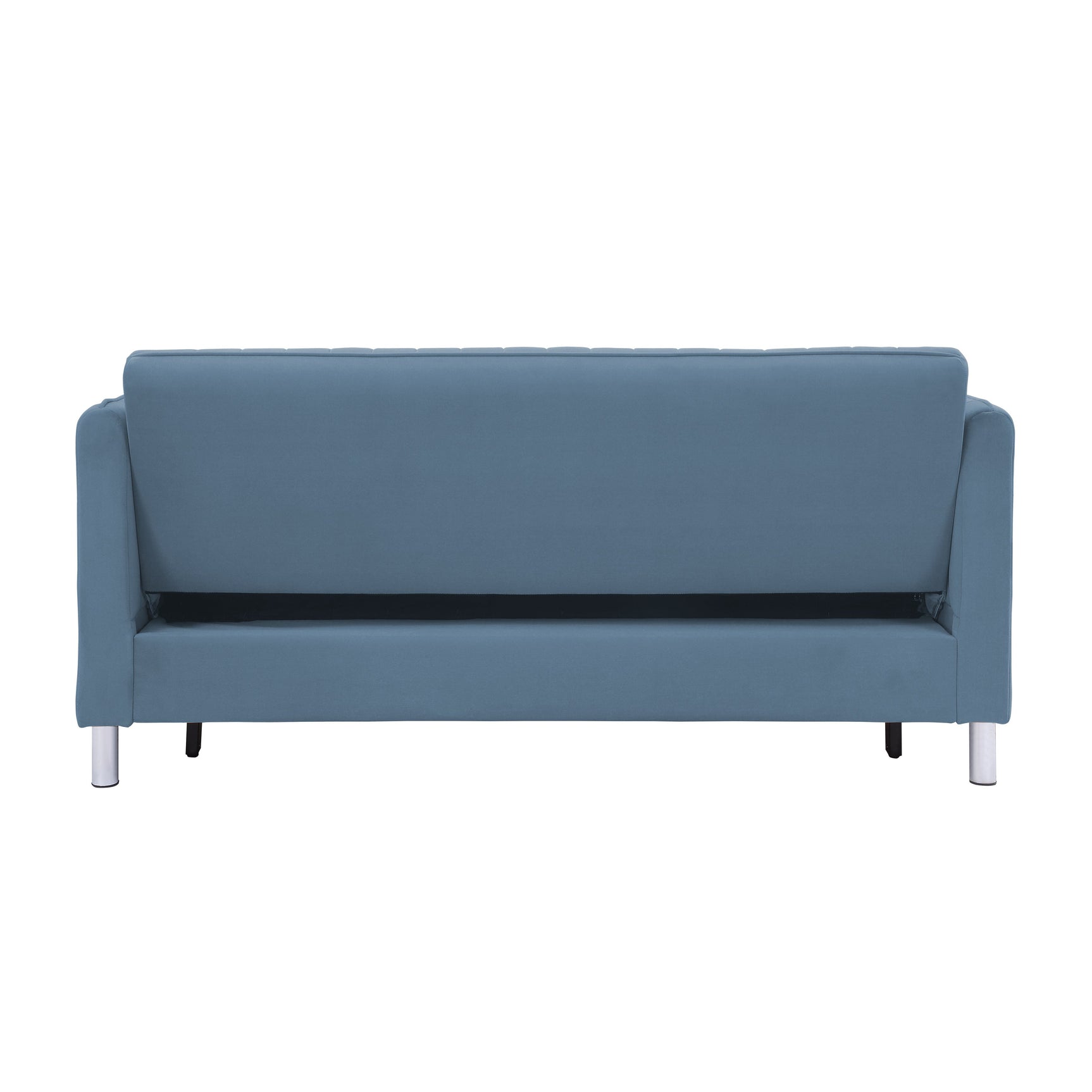 Greenway Blue Convertible Studio Sofa with Pull-Out Bed - Ornate Home