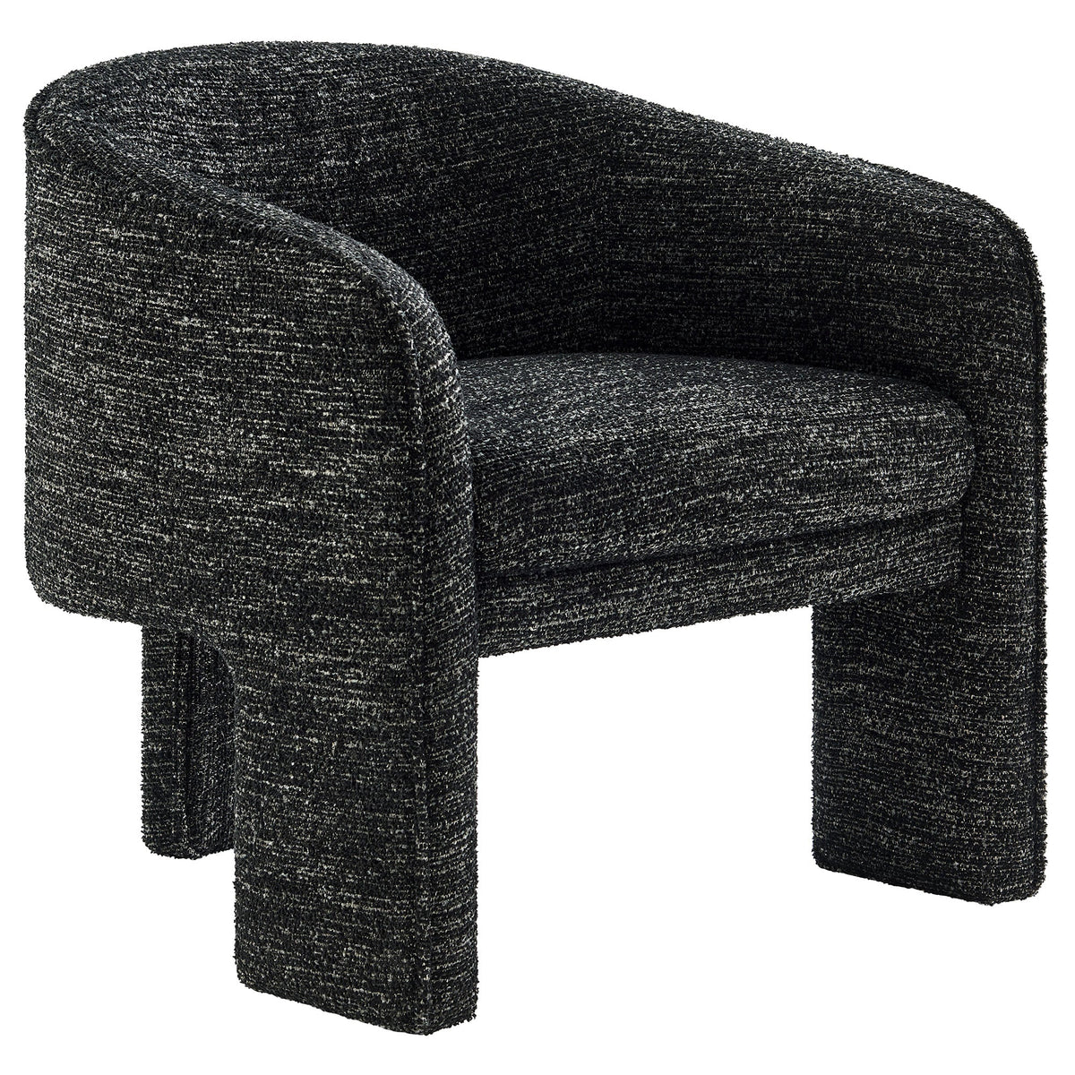 Greer Charcoal Boucle Fabric Upholstered Accent Armchair - Ornate Home