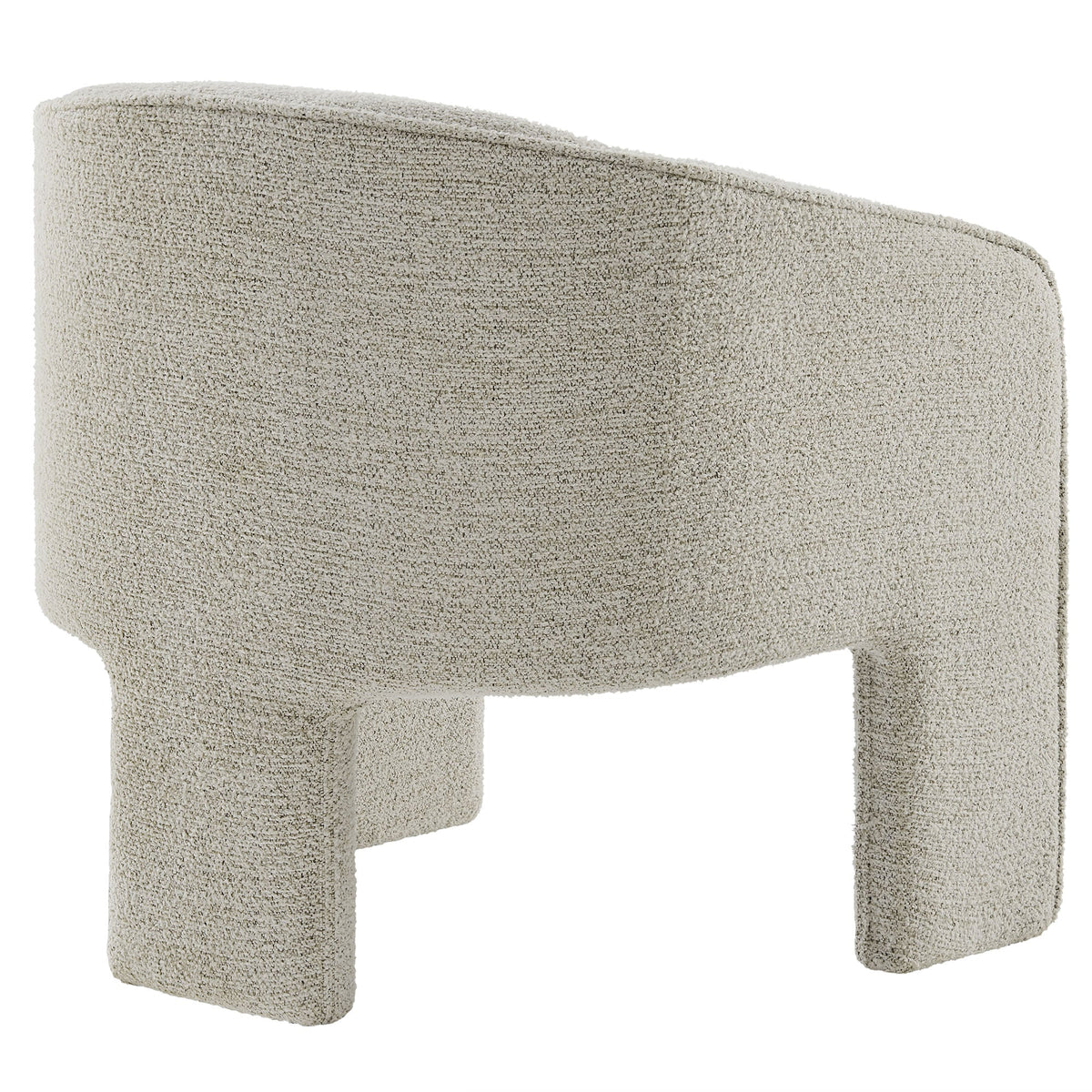 Greer Parchment Boucle Fabric Upholstered Accent Armchair - Ornate Home