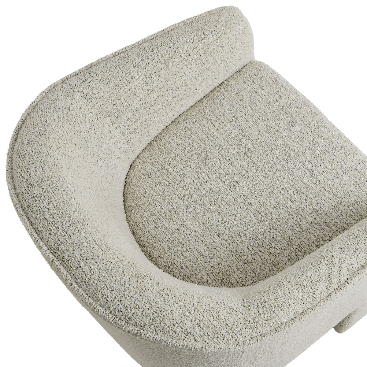 Greer Parchment Boucle Fabric Upholstered Accent Armchair - Ornate Home