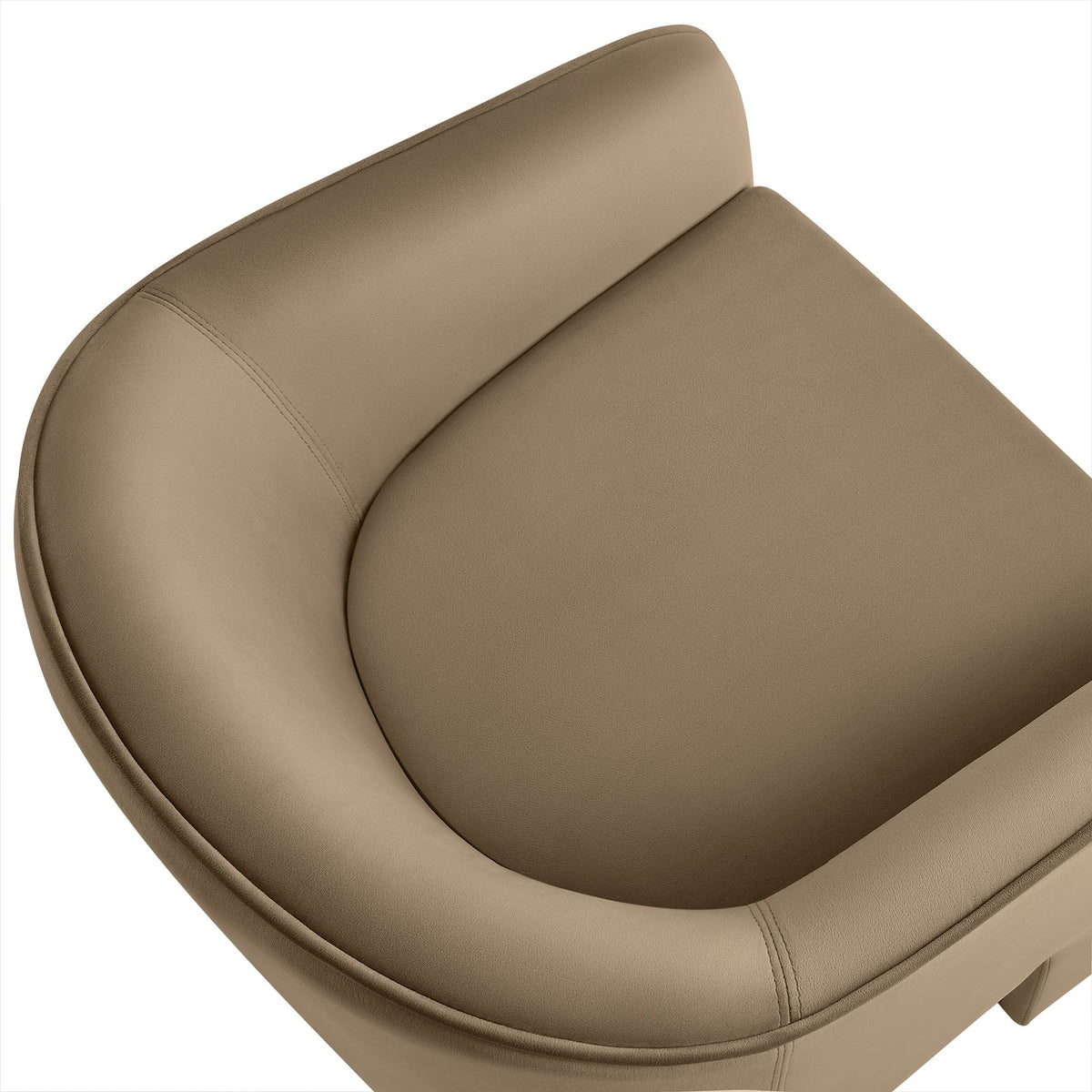 Greer Taupe Performance Velvet Upholstered Accent Armchair - Ornate Home