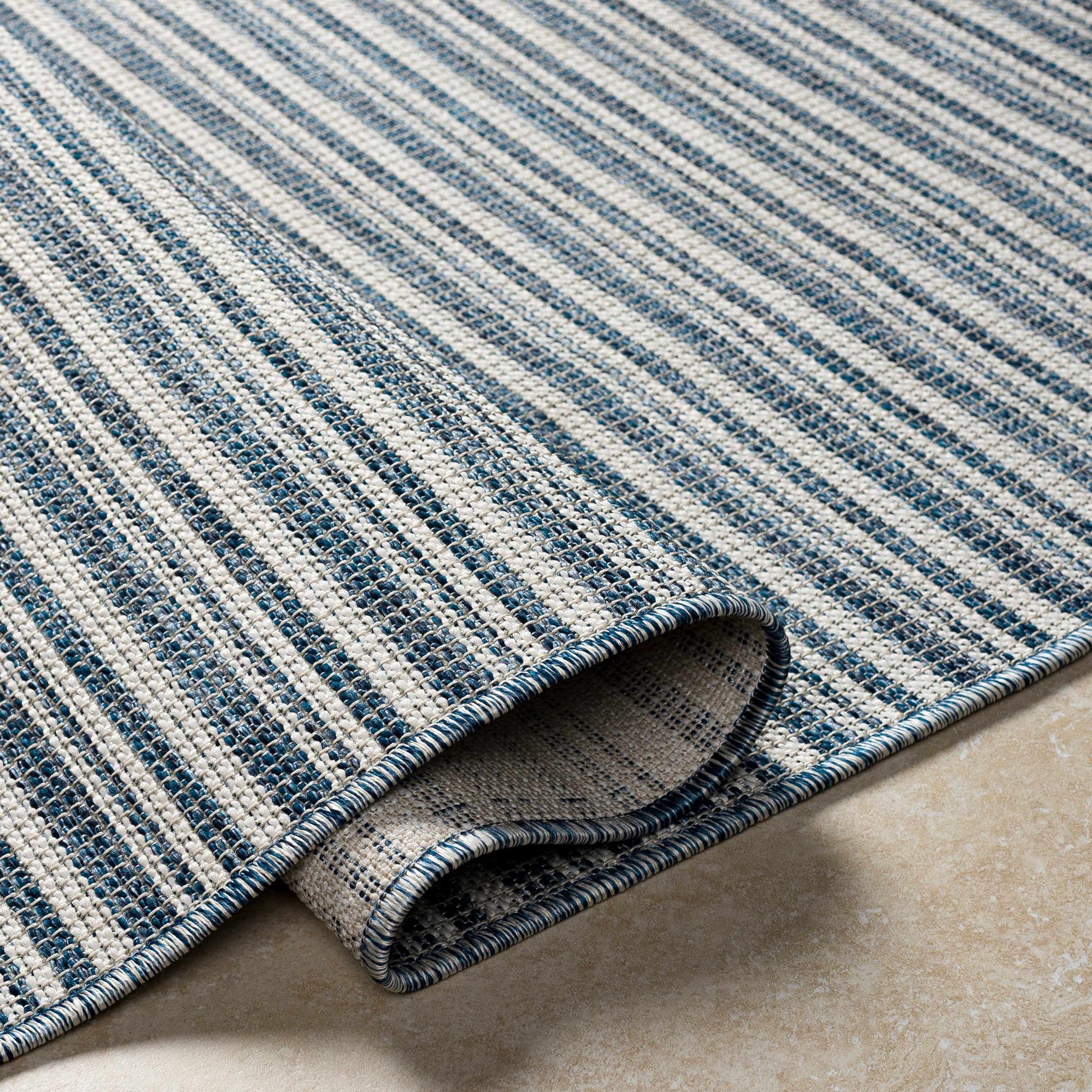Greg Navy Outdoor Area Rug - Clearance - Ornate Home