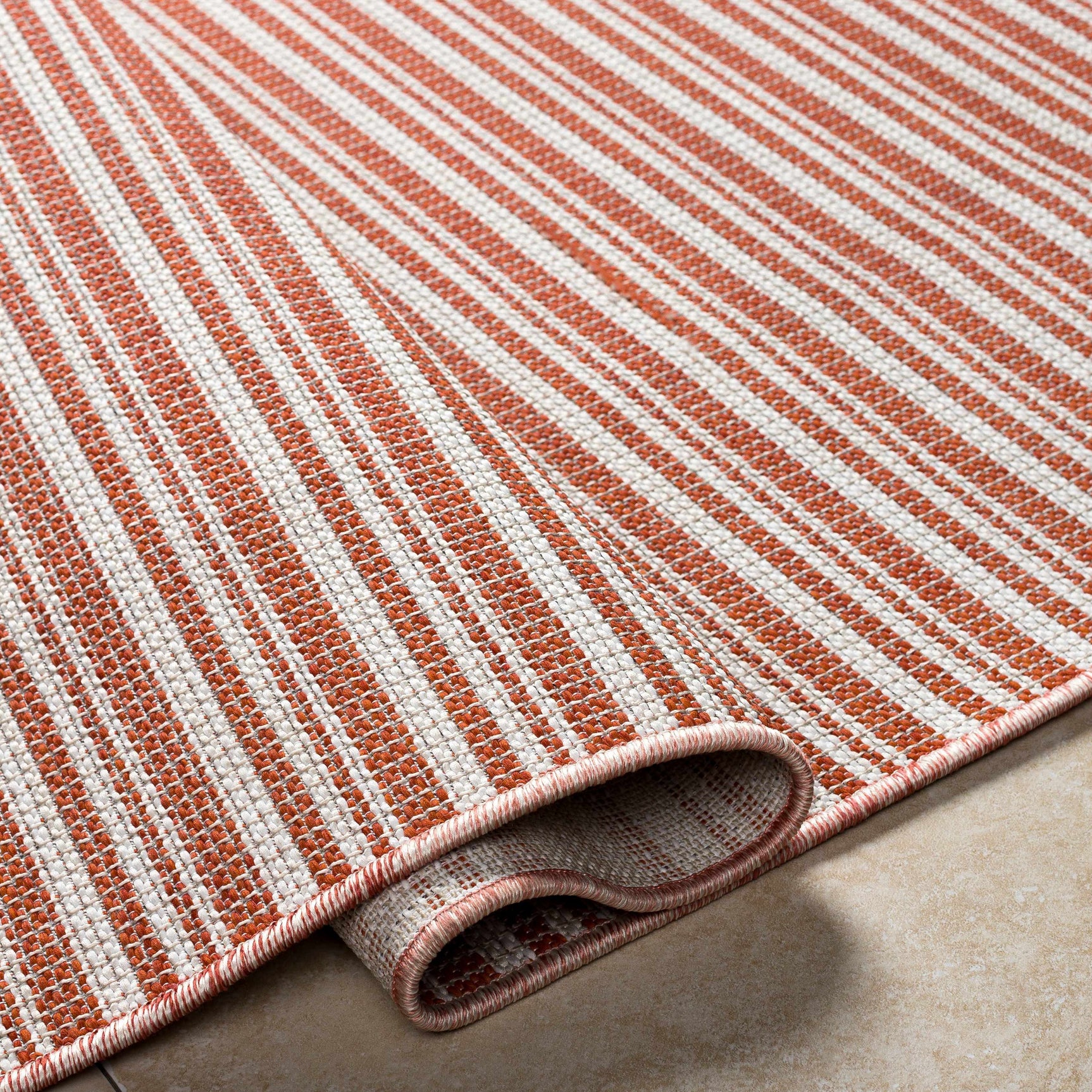 Greg Orange Outdoor Area Rug - Clearance - Ornate Home
