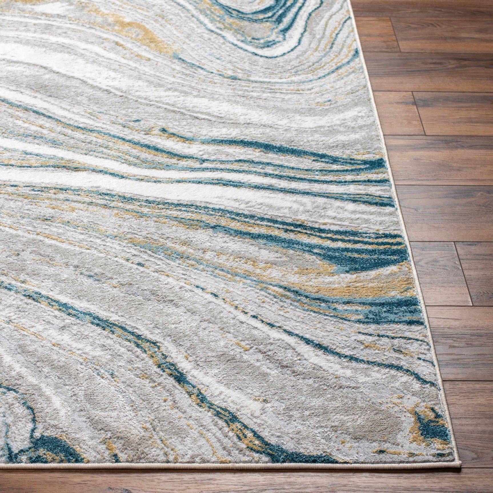 Gregg Silver Gray Marble Area Rug - Ornate Home