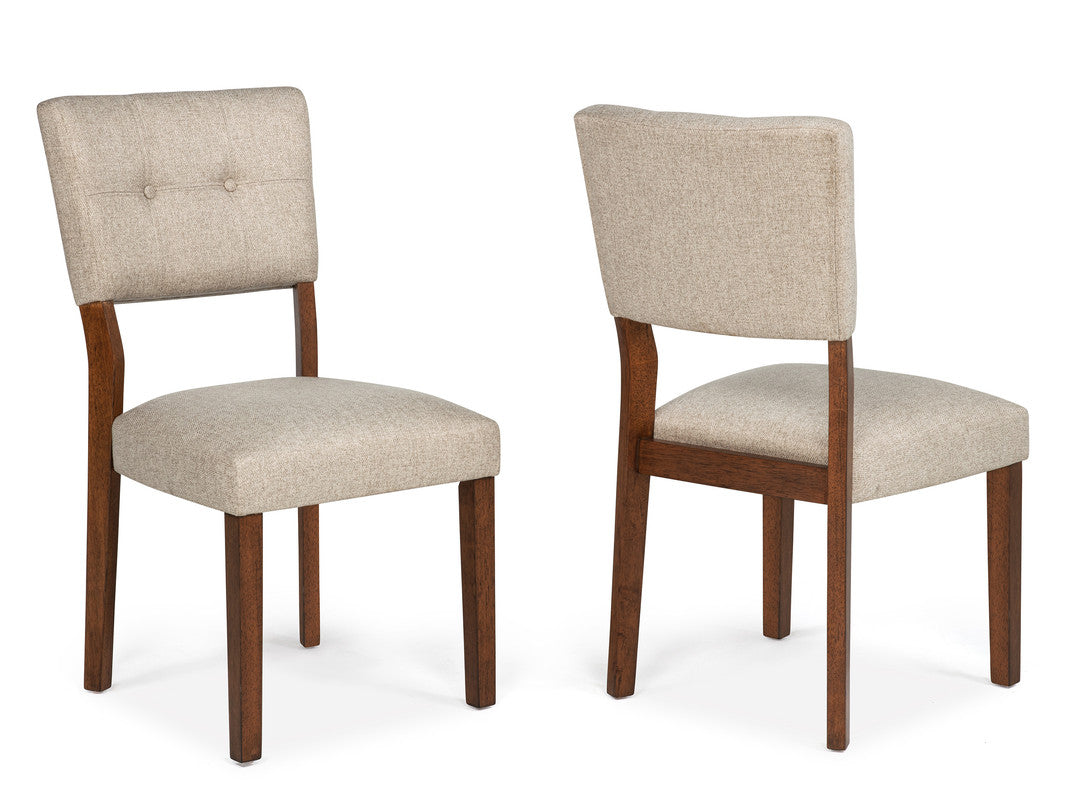 Gregory Beige/Brown Side Chair (Set of 2) - Ornate Home