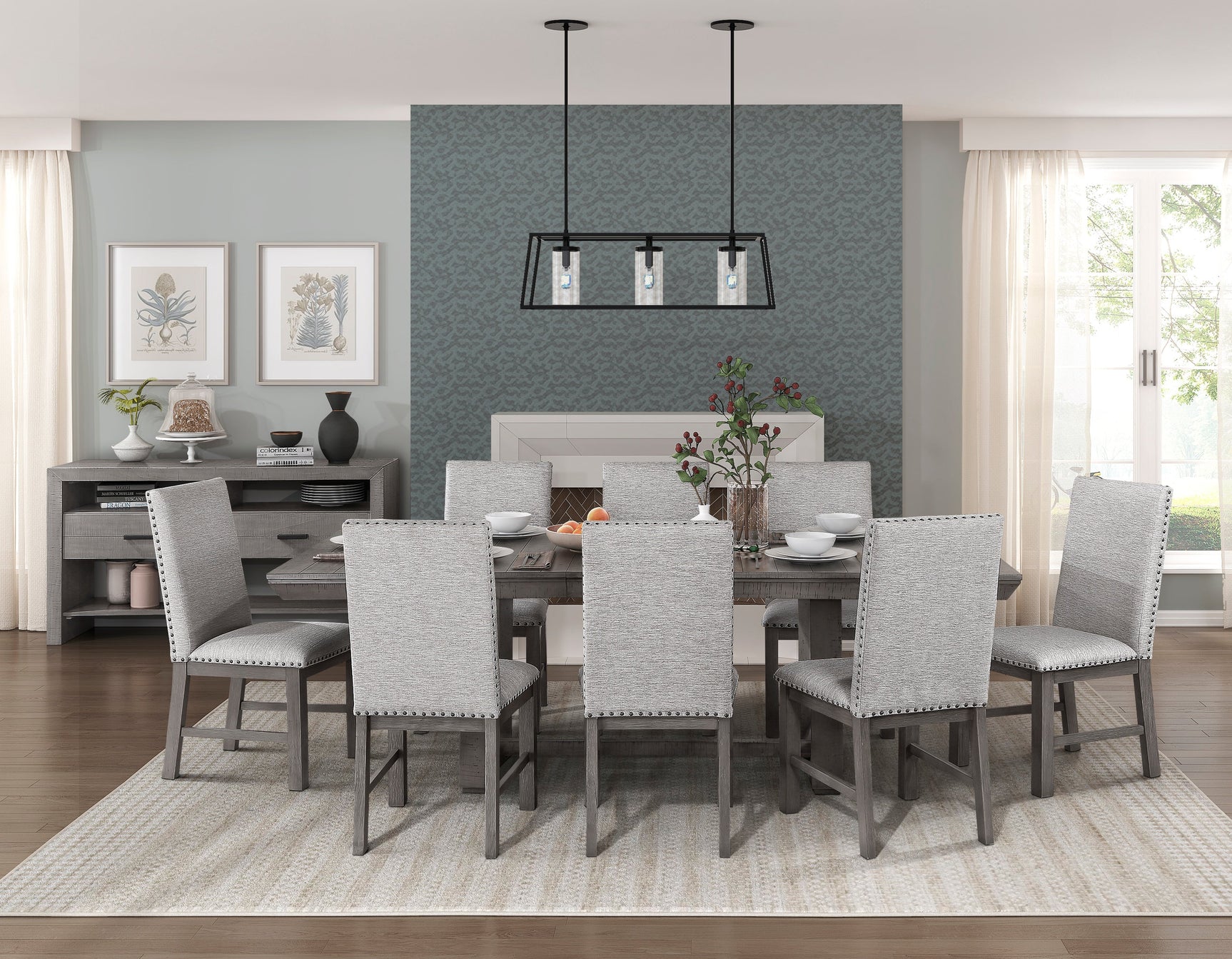 Gresham Gray Dining Table - Ornate Home