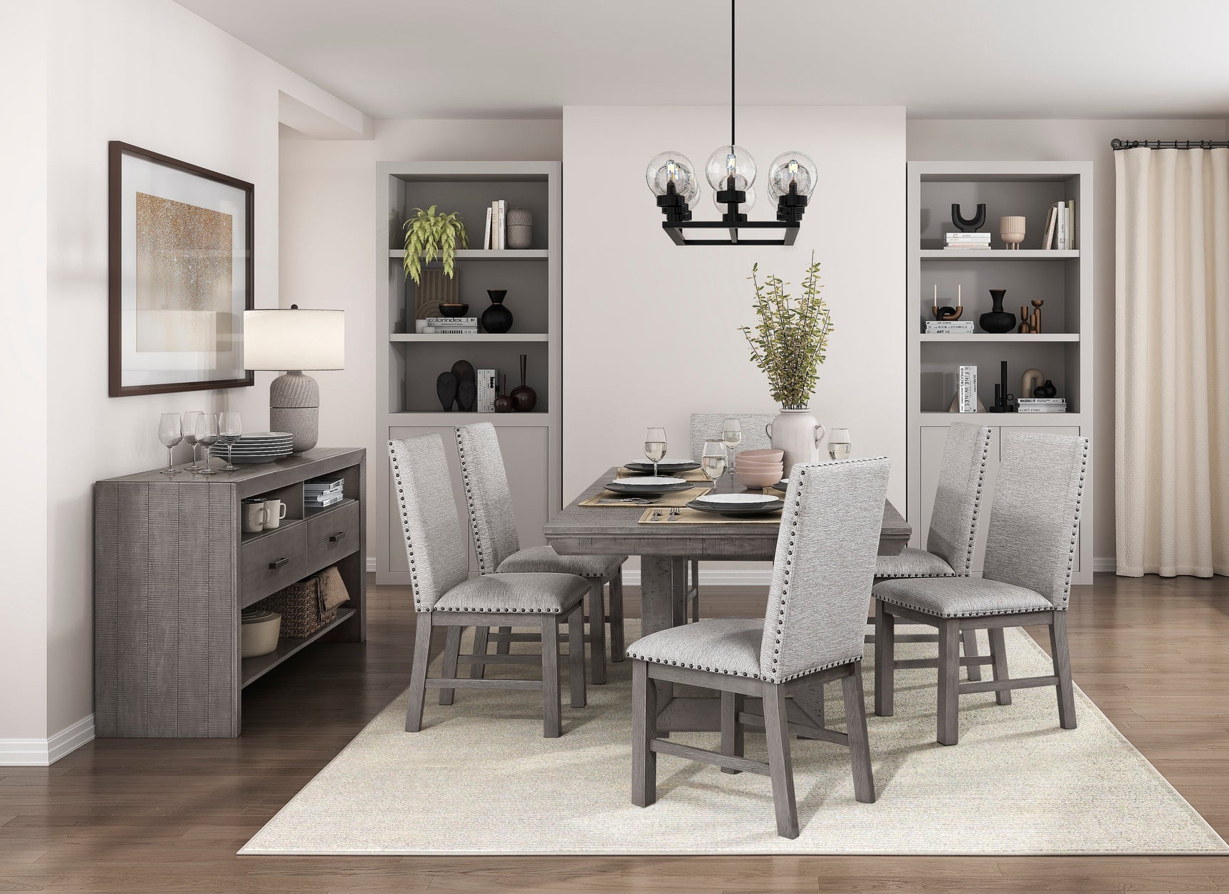Gresham Gray Side Chair (Set of 2) - Ornate Home