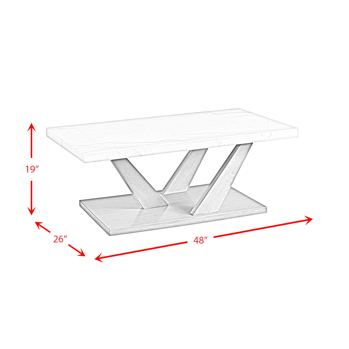 Greta Grey Rectangular Coffee Table - Ornate Home