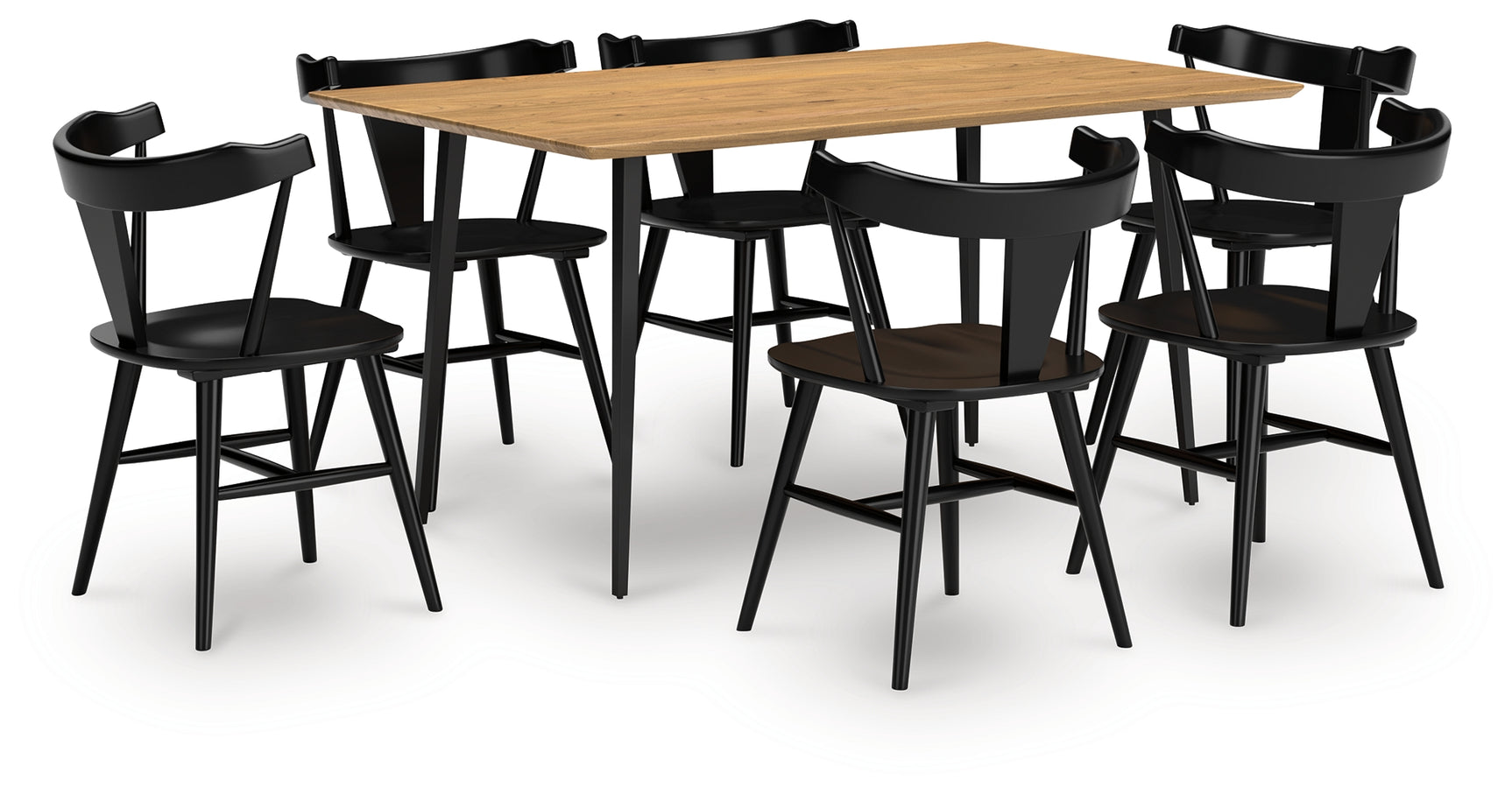 Gretlynn Black Dining Table and 6 Chairs - Ornate Home