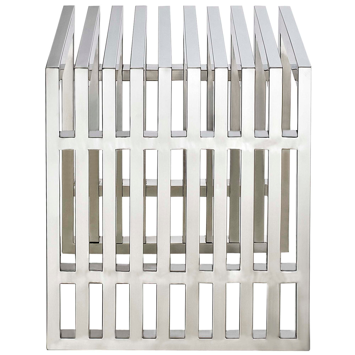 Gridiron Silver Benches (Set of 3) - Ornate Home